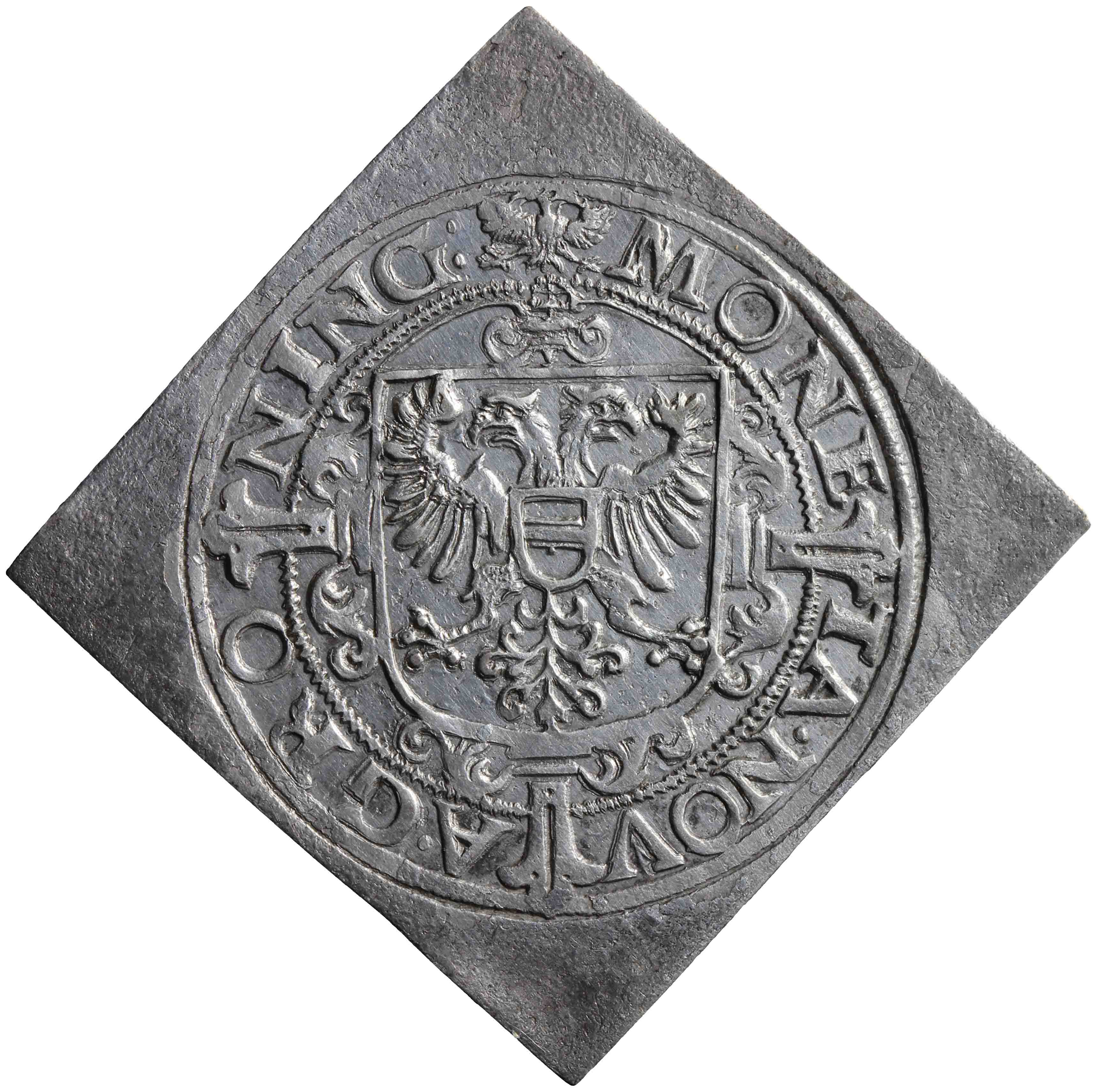 Afbeelding van de voorzijde. dubbele jager of flabbe van vier stuiver. Inventarisnummer:NM-08431