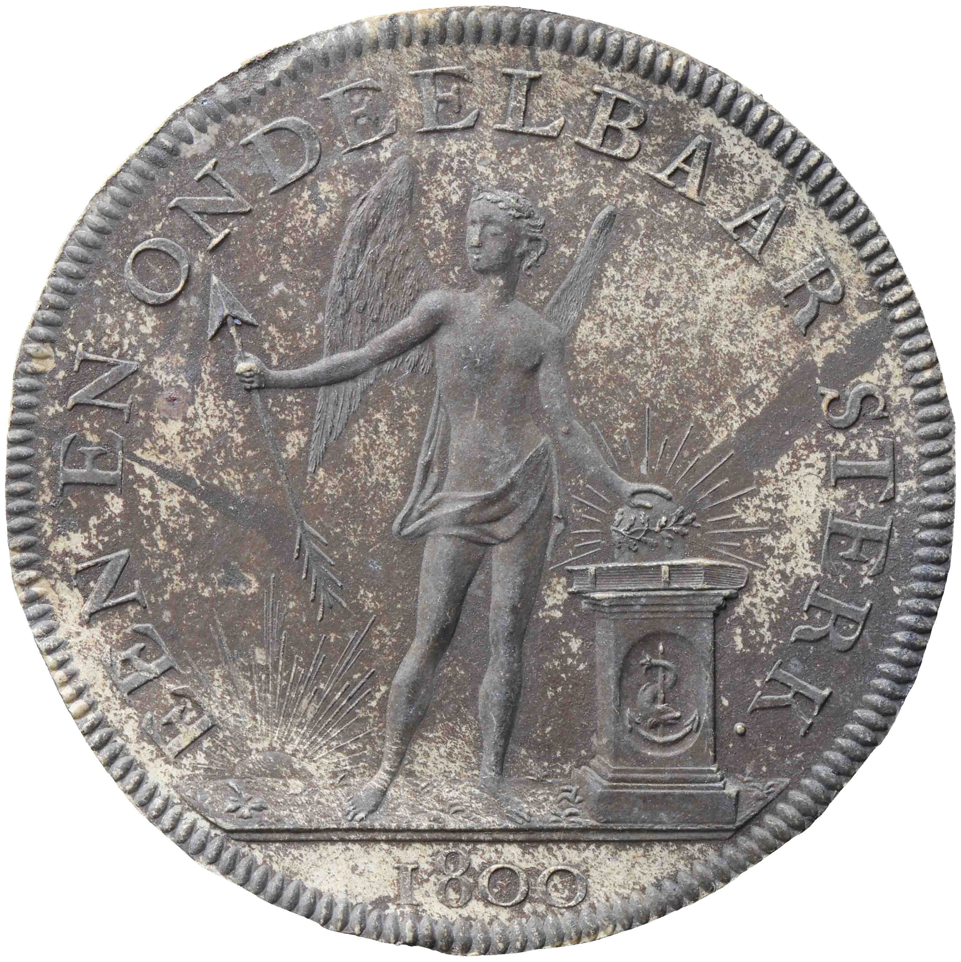 Afbeelding van de voorzijde. drie gulden. Inventarisnummer:NM-08642