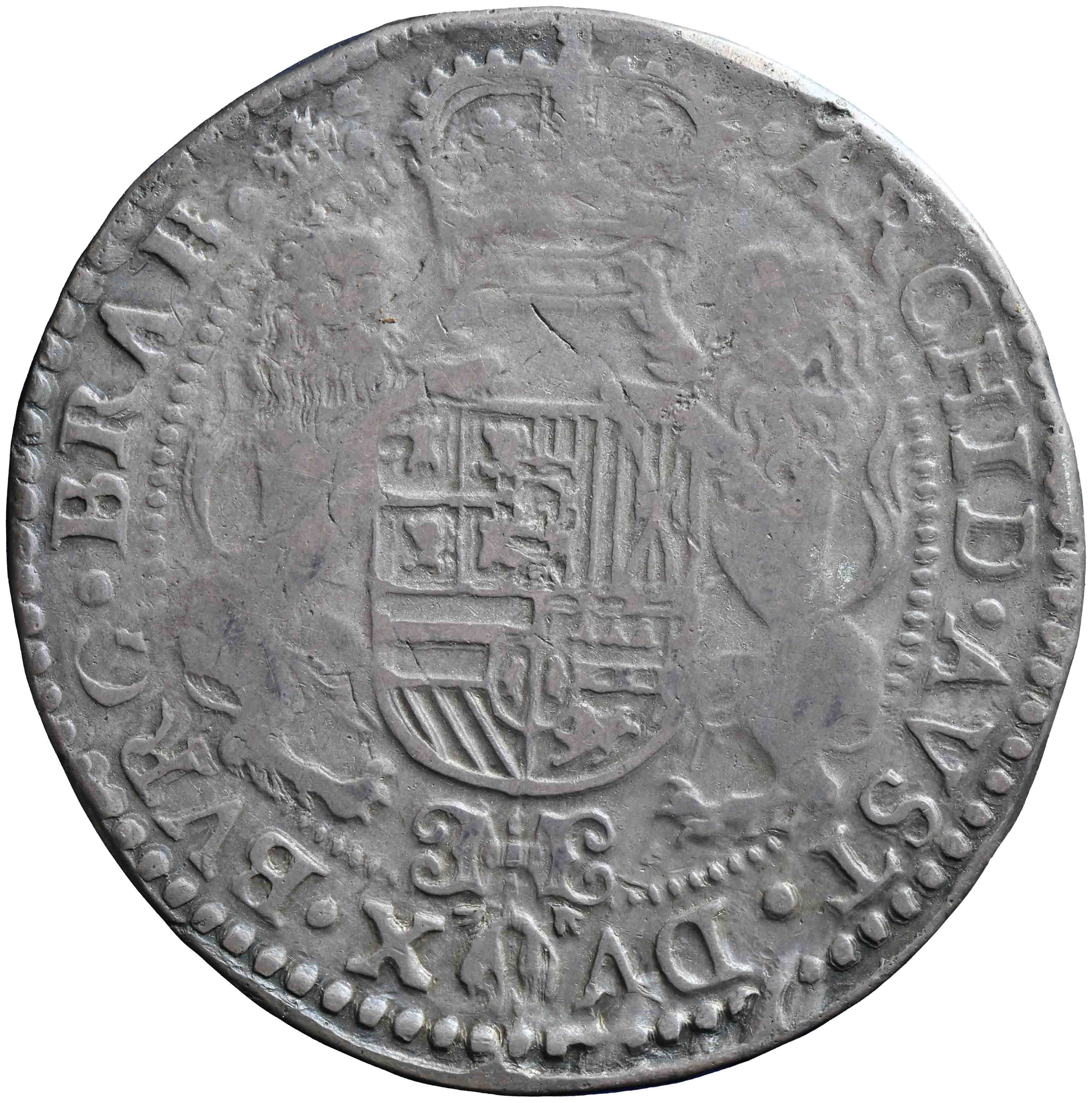 Afbeelding van de keerzijde. ducaton. Inventarisnummer:NM-10046