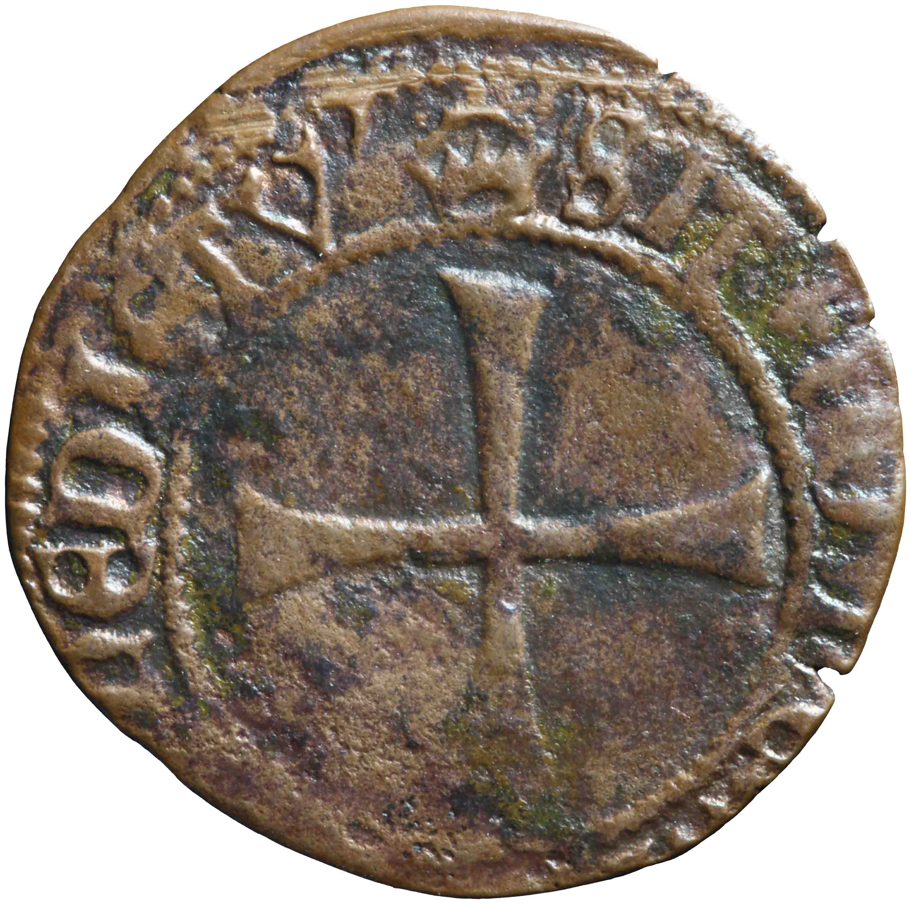 Afbeelding van de keerzijde. Naamse maille. Inventarisnummer:NM-16666