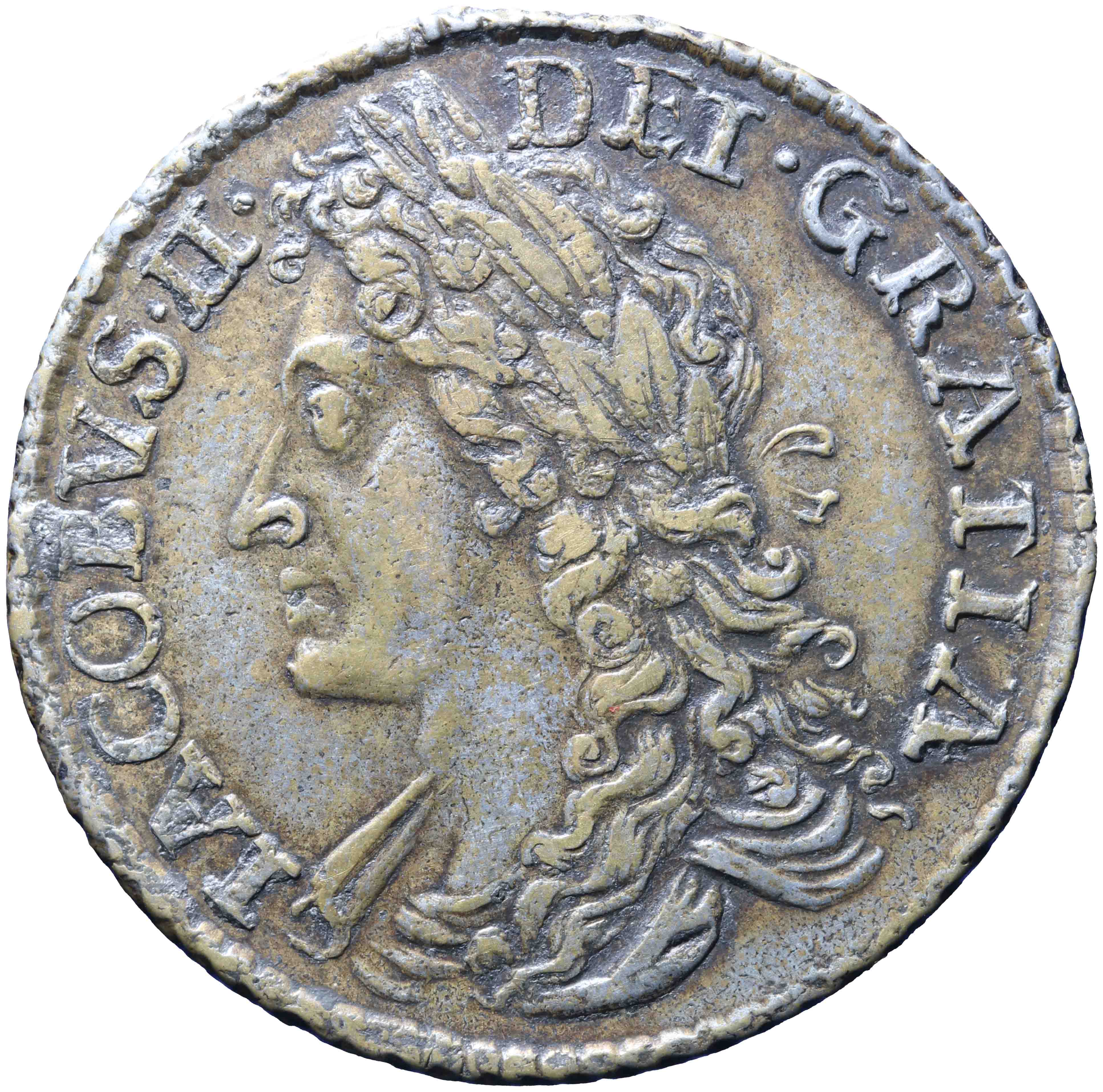 Afbeelding van de voorzijde. 0,5 crown. Inventarisnummer:NO-00436