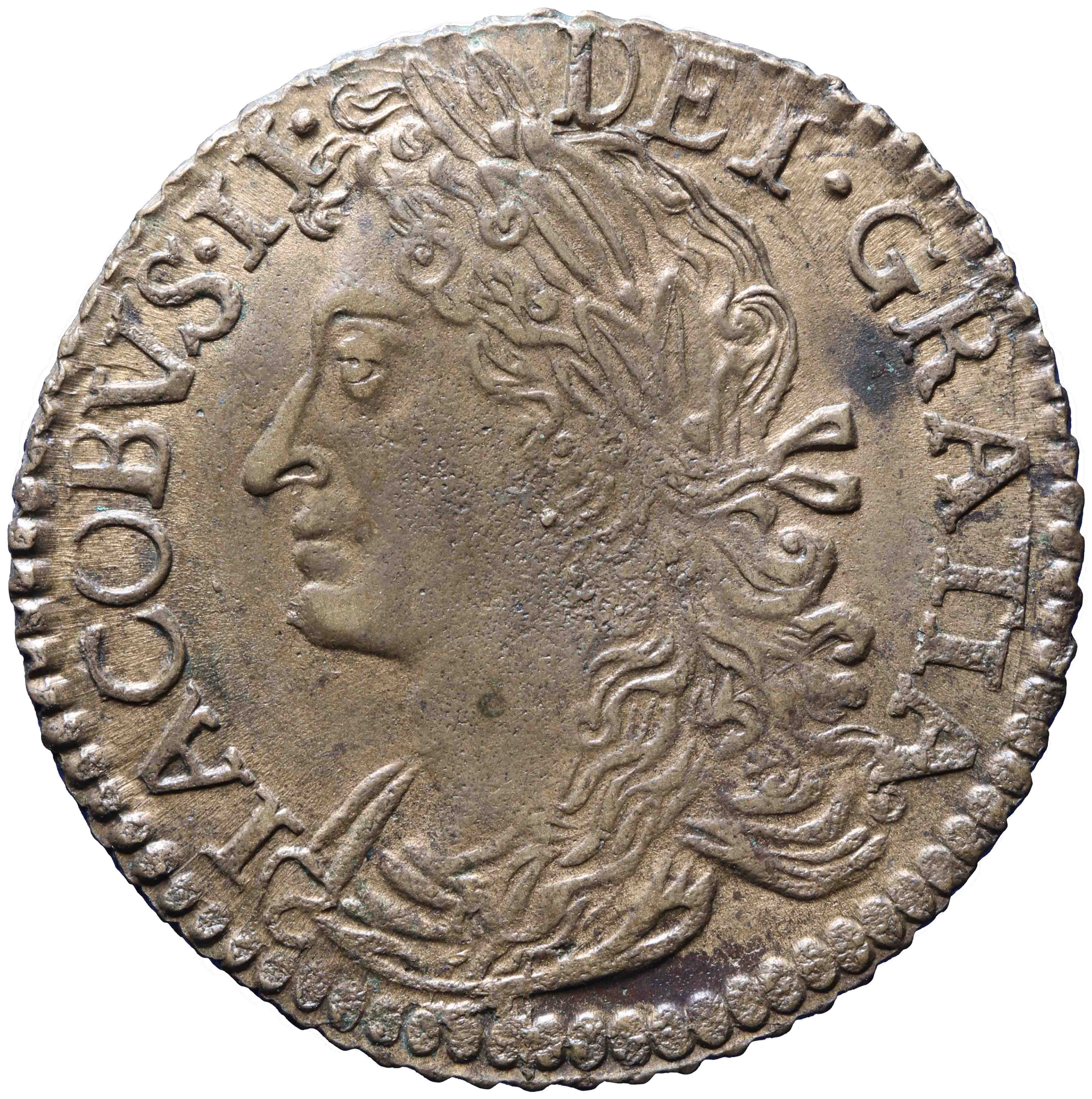 Afbeelding van de voorzijde. 0,5 crown. Inventarisnummer:NO-00475