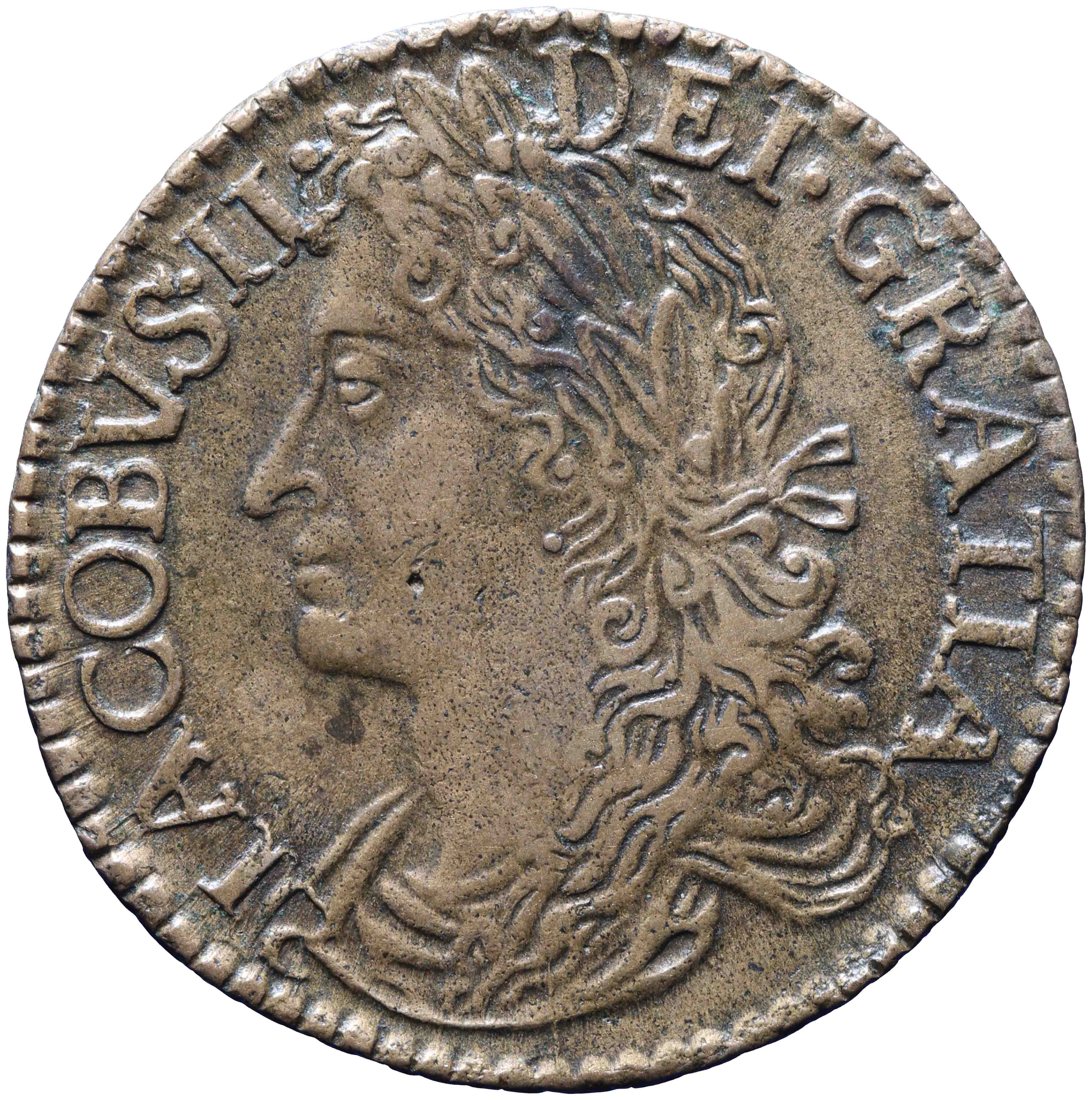 Afbeelding van de voorzijde. 0,5 crown. Inventarisnummer:NO-00476