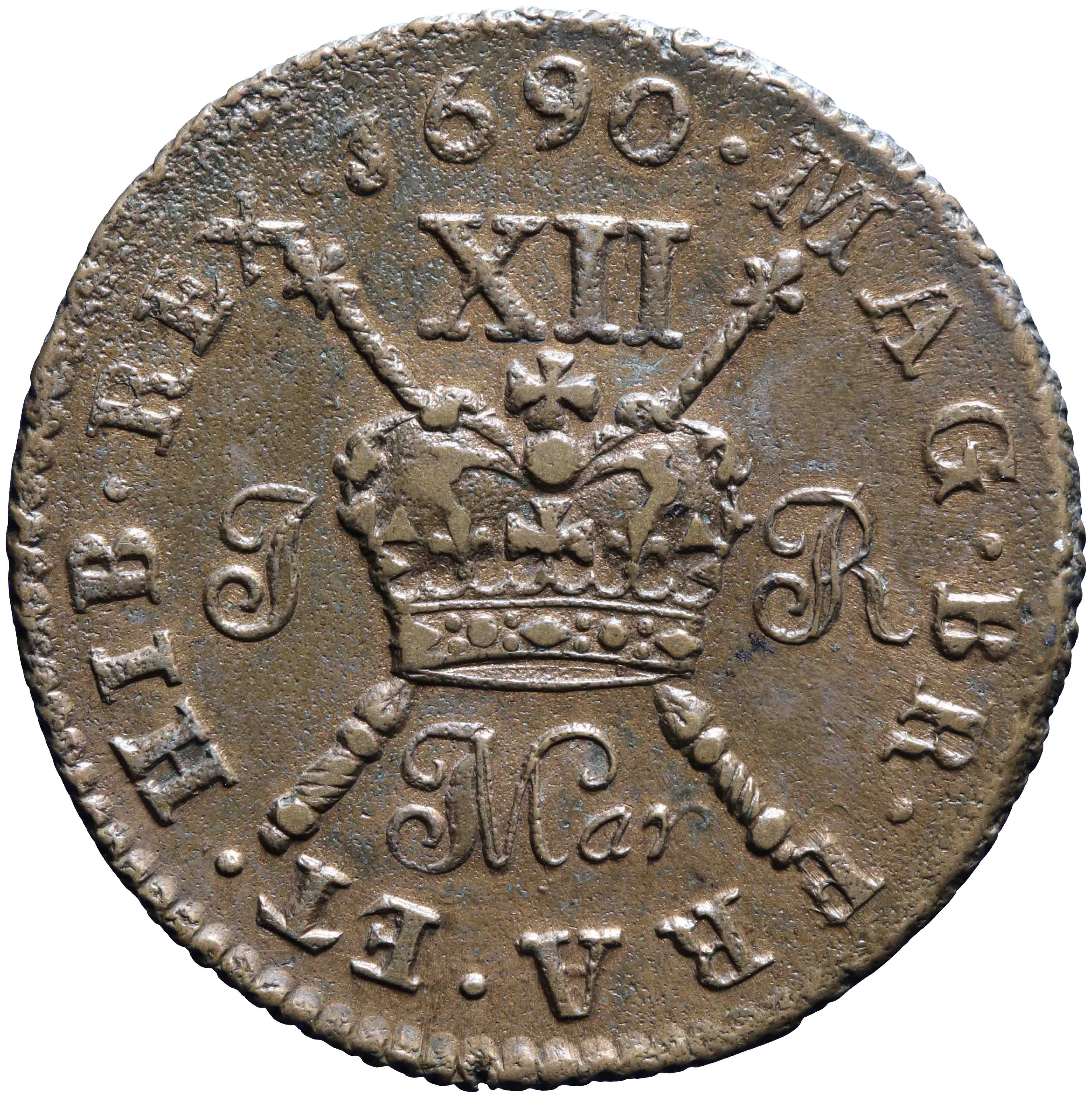 Afbeelding van de keerzijde. shilling. Inventarisnummer:NO-00482