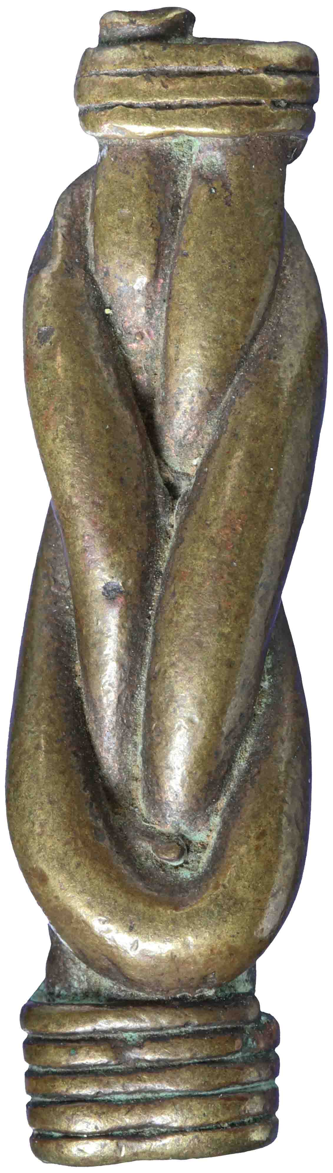 Afbeelding van de voorzijde. stukje vlechtwerk. Inventarisnummer:NV-03640