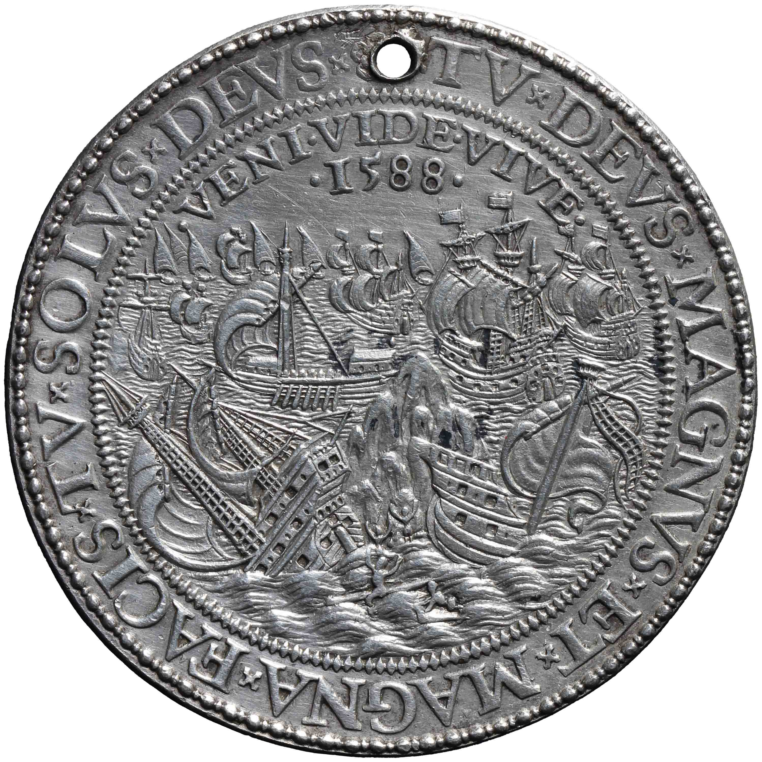 Afbeelding van de voorzijde. De Armada vergaan. Inventarisnummer:PE-00708