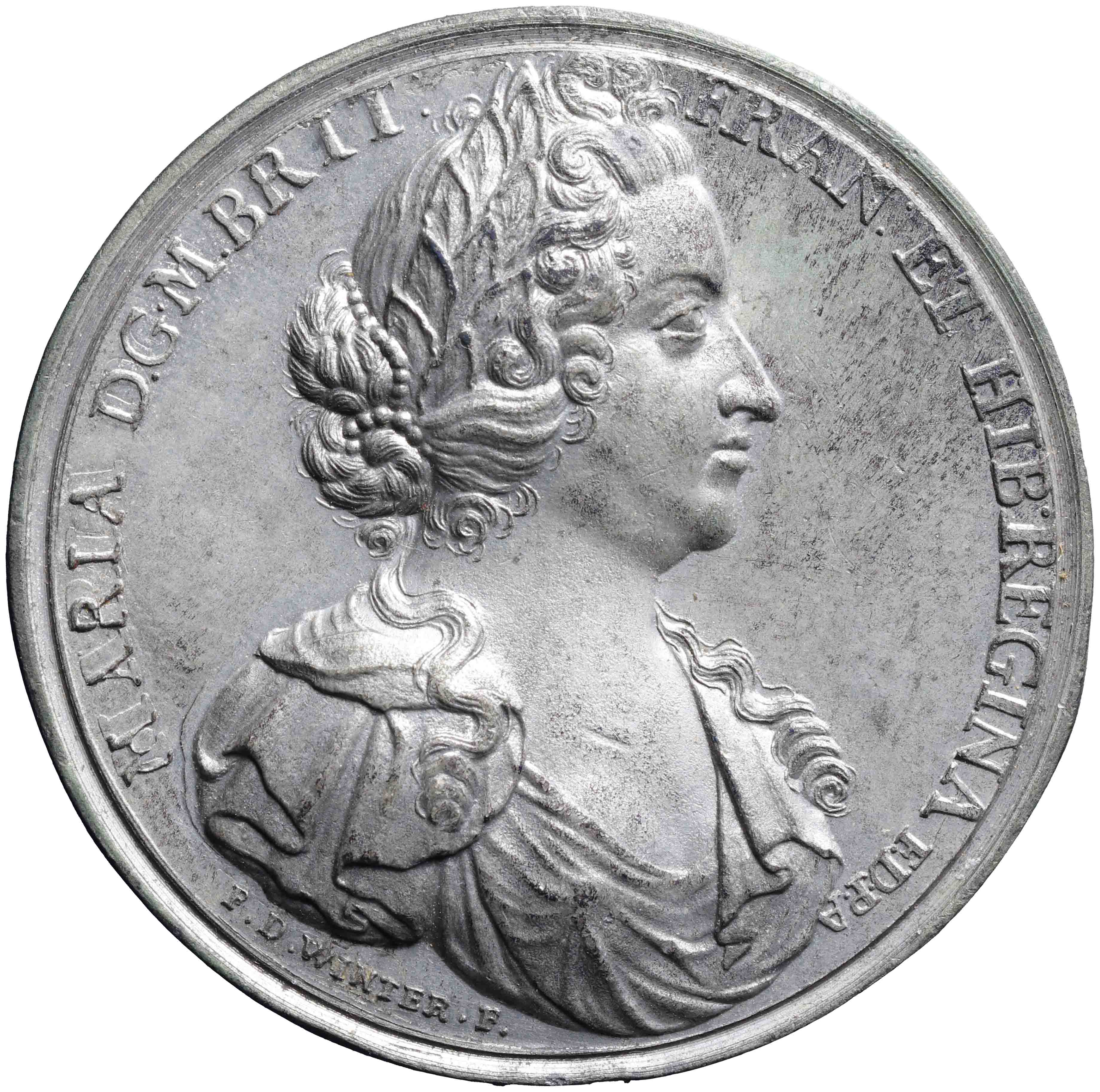Afbeelding van de voorzijde. Overlijden van Mary, koningin van Engeland, vrouw van Willem III. Inventarisnummer:PE-03096