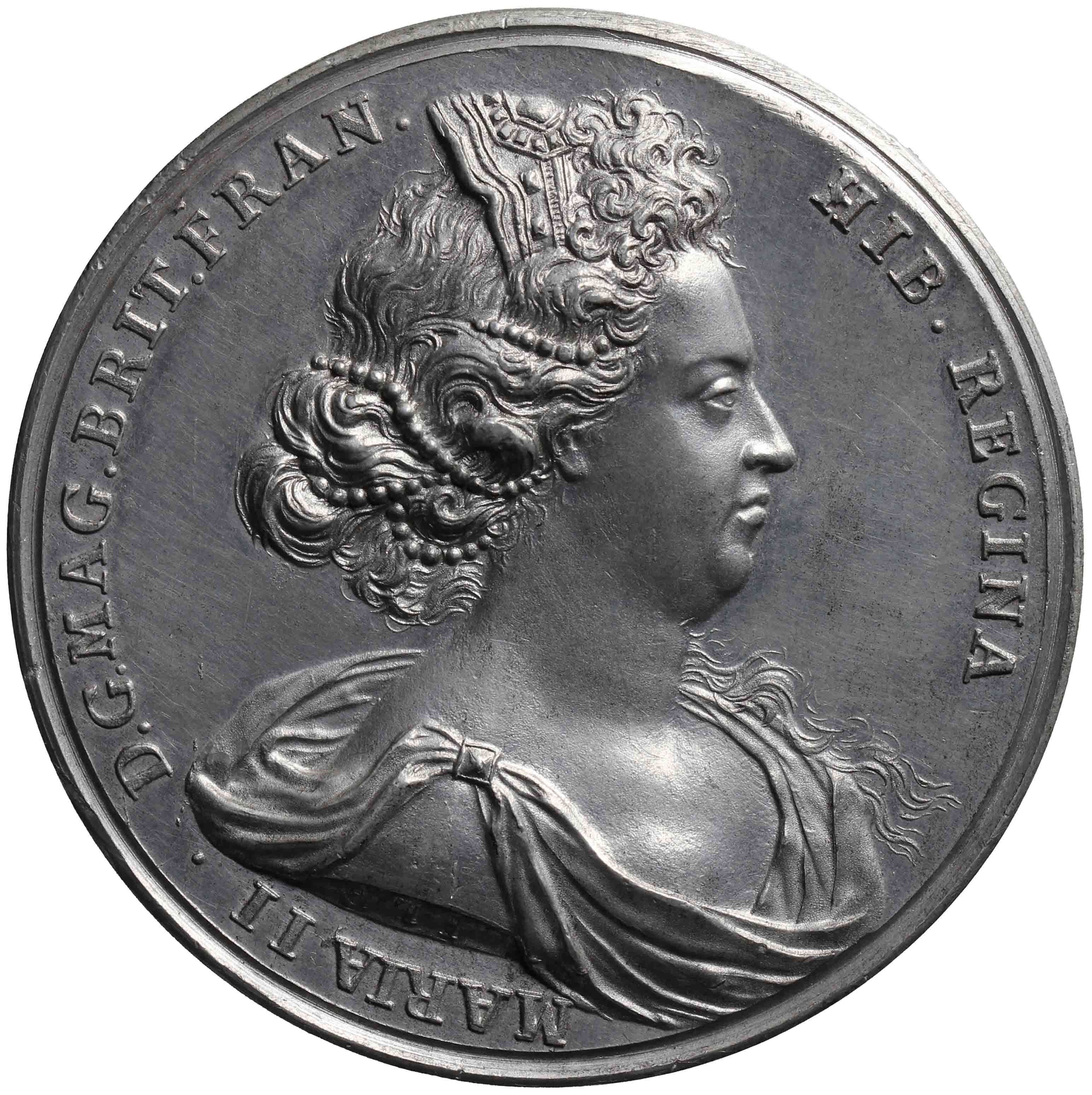 Afbeelding van de voorzijde. Overlijden van Mary, koningin van Engeland, vrouw van Willem III. Inventarisnummer:PE-03118