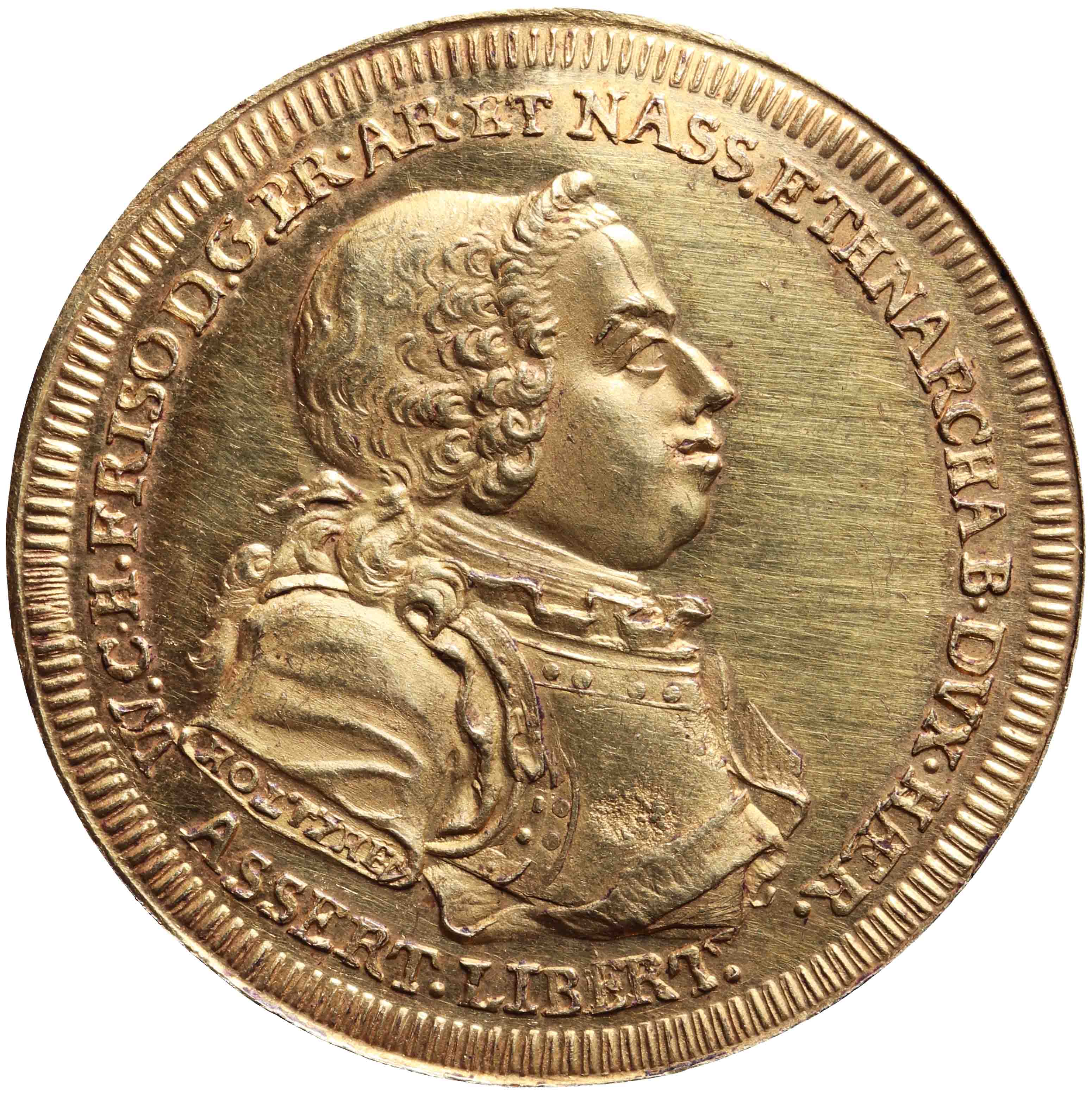 Afbeelding van de voorzijde. Vrede van Aken. Inventarisnummer:PE-05250