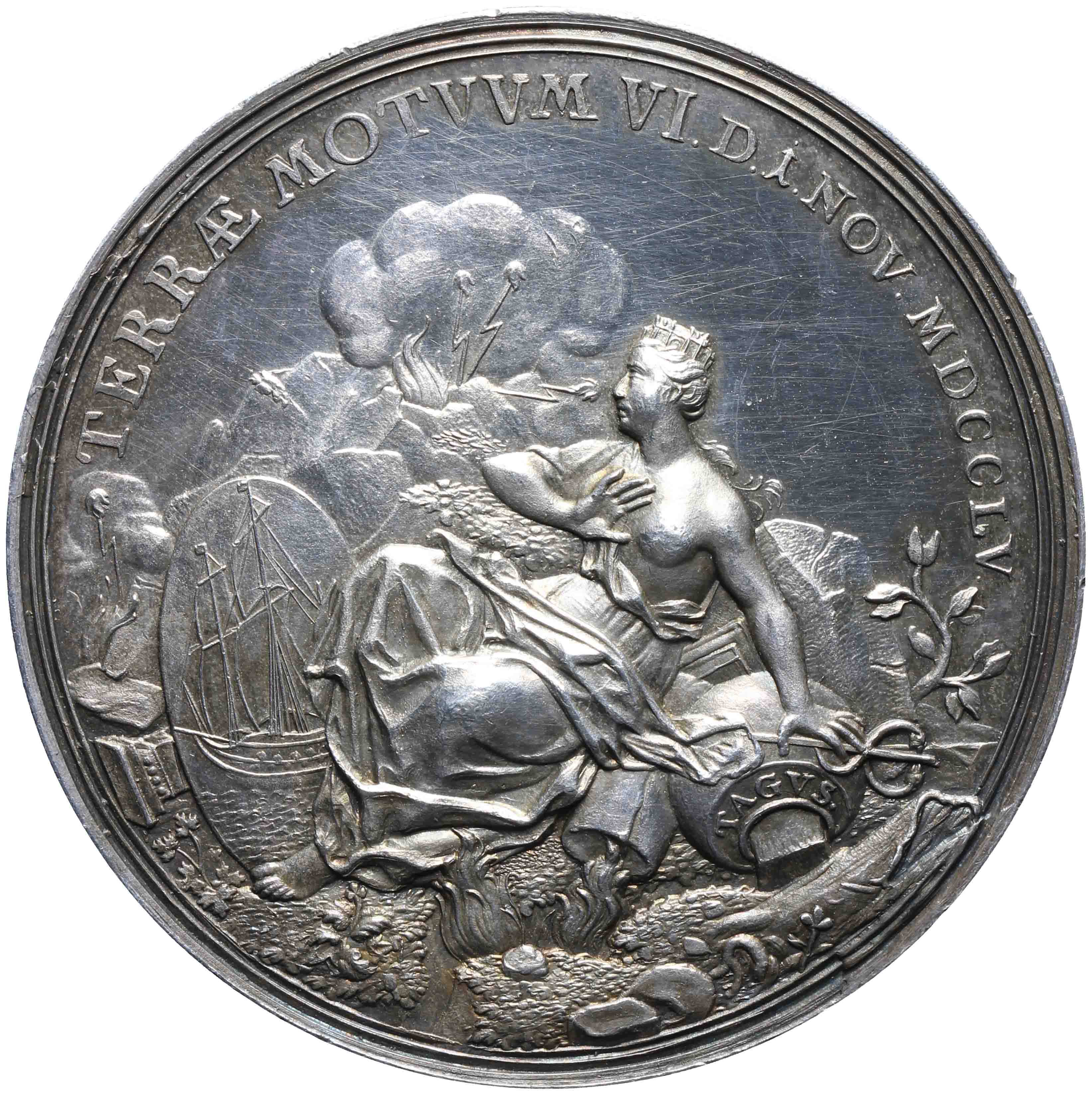 Afbeelding van de voorzijde. Aardbeving in Lissabon. Inventarisnummer:PE-05486