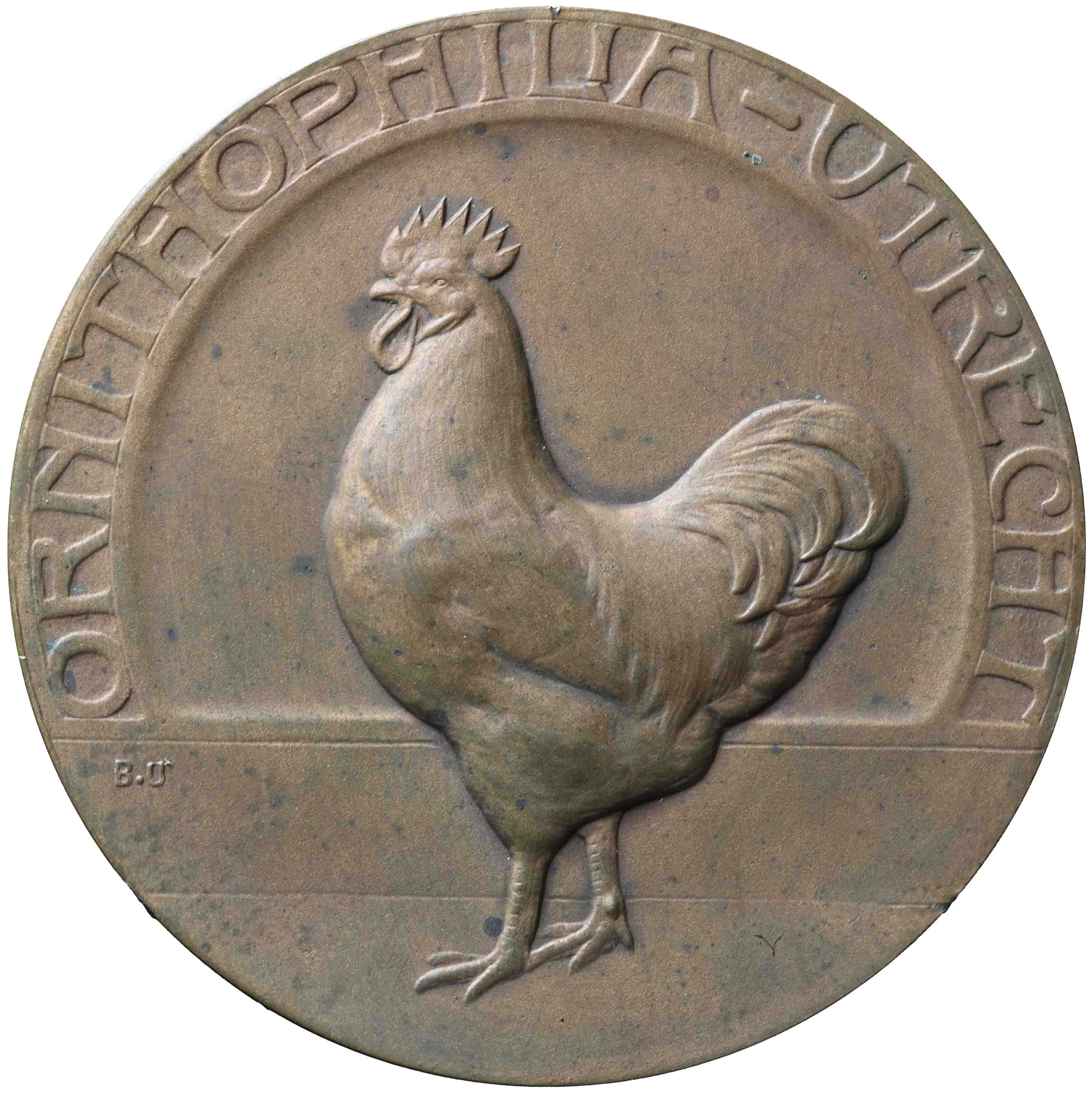 Image of the obverse. vereniging ter bevordering der liefhebberij voor Pluimgedierte 'Ornithophilia' te Utrecht. Inventory number:PE-15748