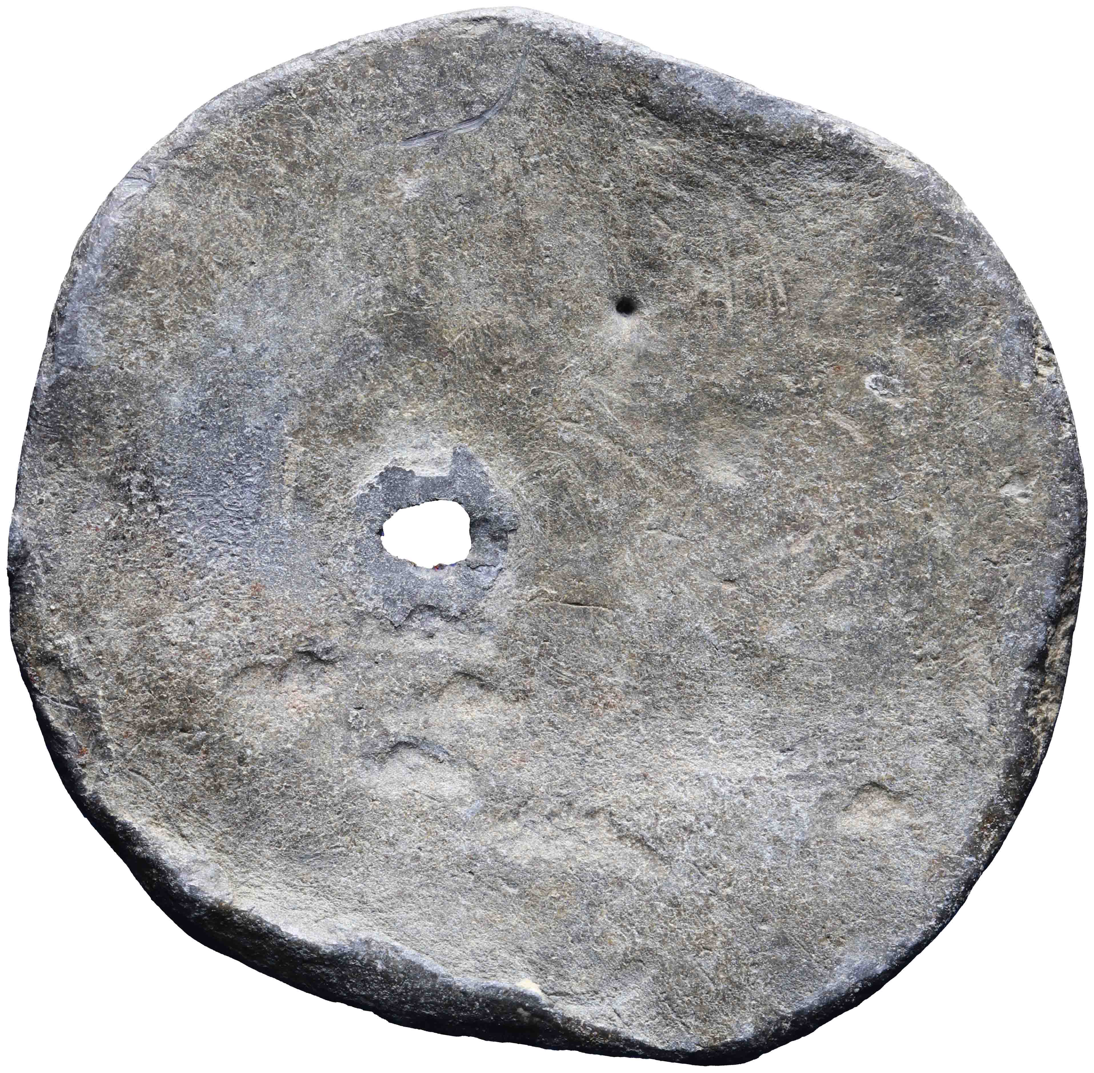 Afbeelding van de keerzijde. loodje. Inventarisnummer:PE-20050