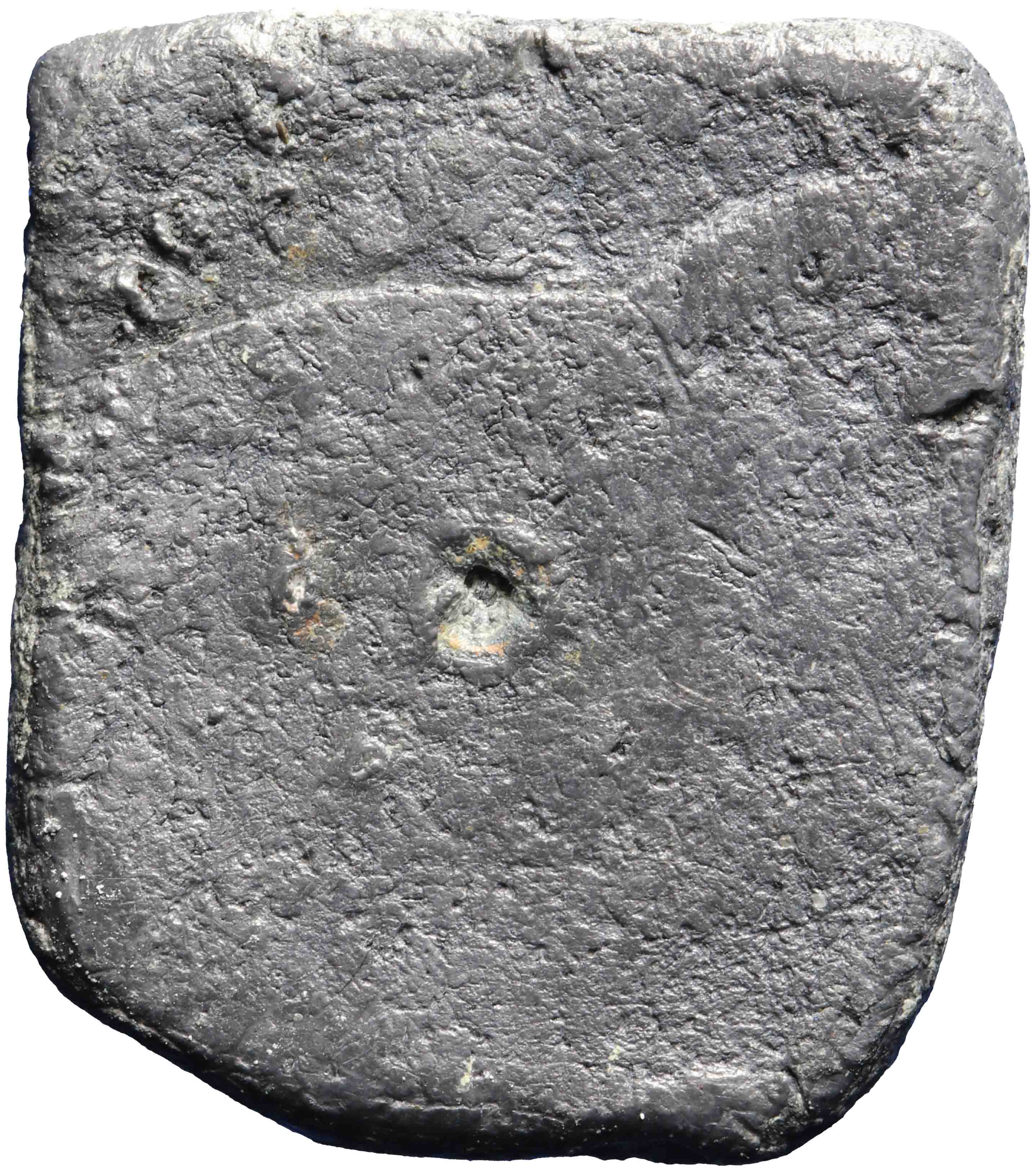 Afbeelding van de keerzijde. loodje. Inventarisnummer:PE-21792