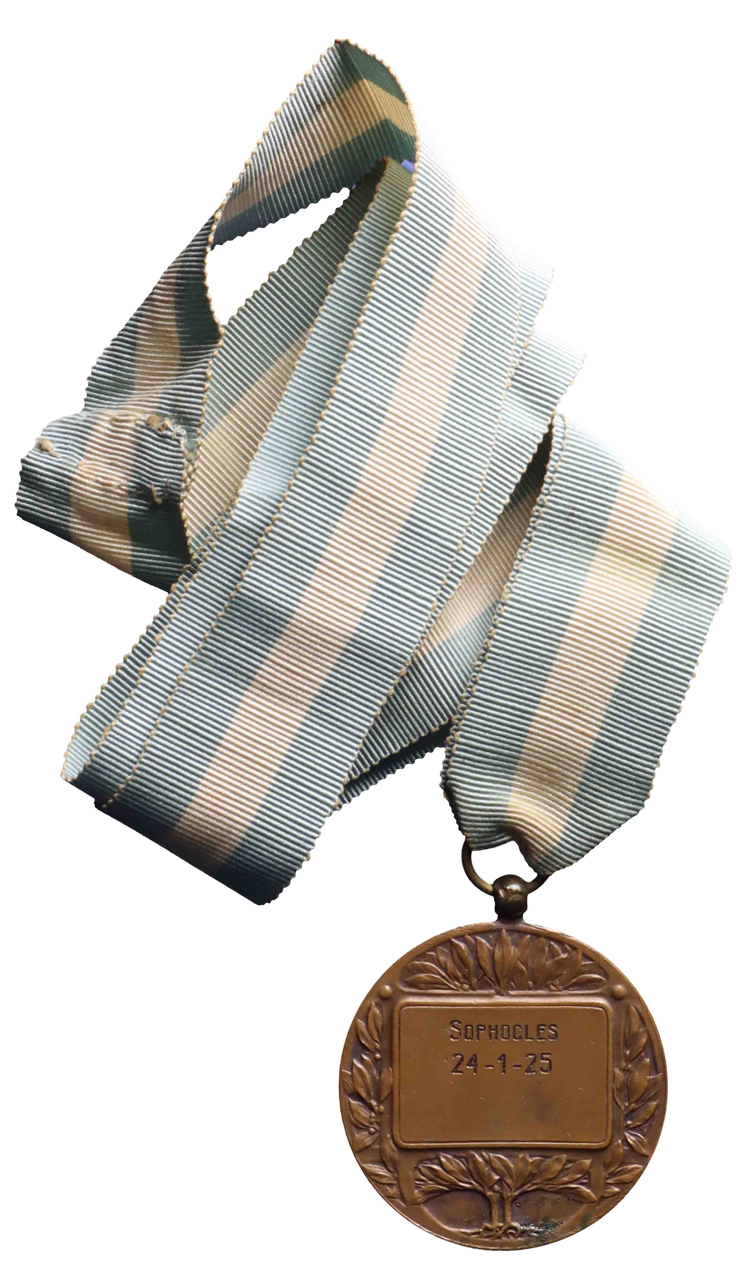 Image of the reverse. prijspenning Sophocles. Inventory number:PE-27648