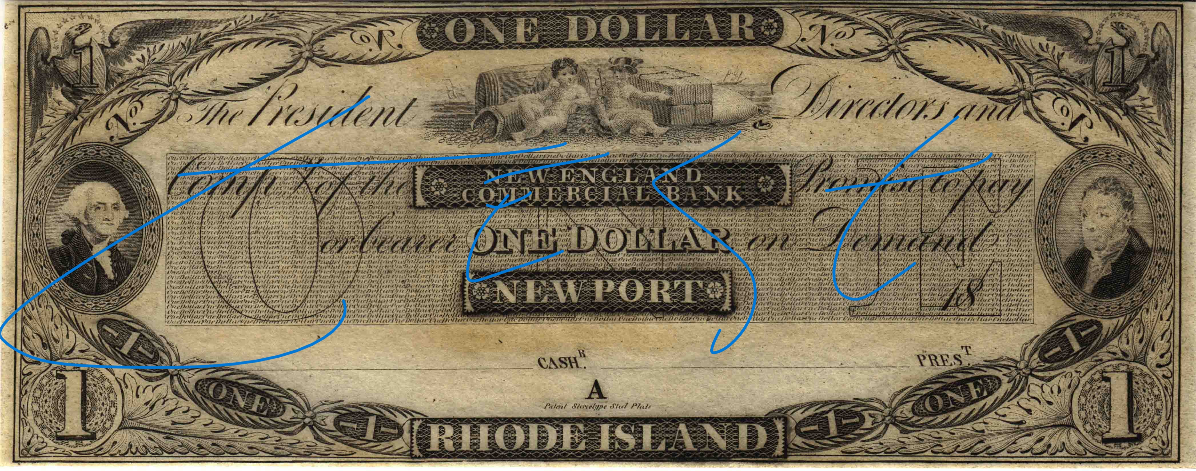 Afbeelding van de voorzijde. dollar. Inventarisnummer:PG-01679