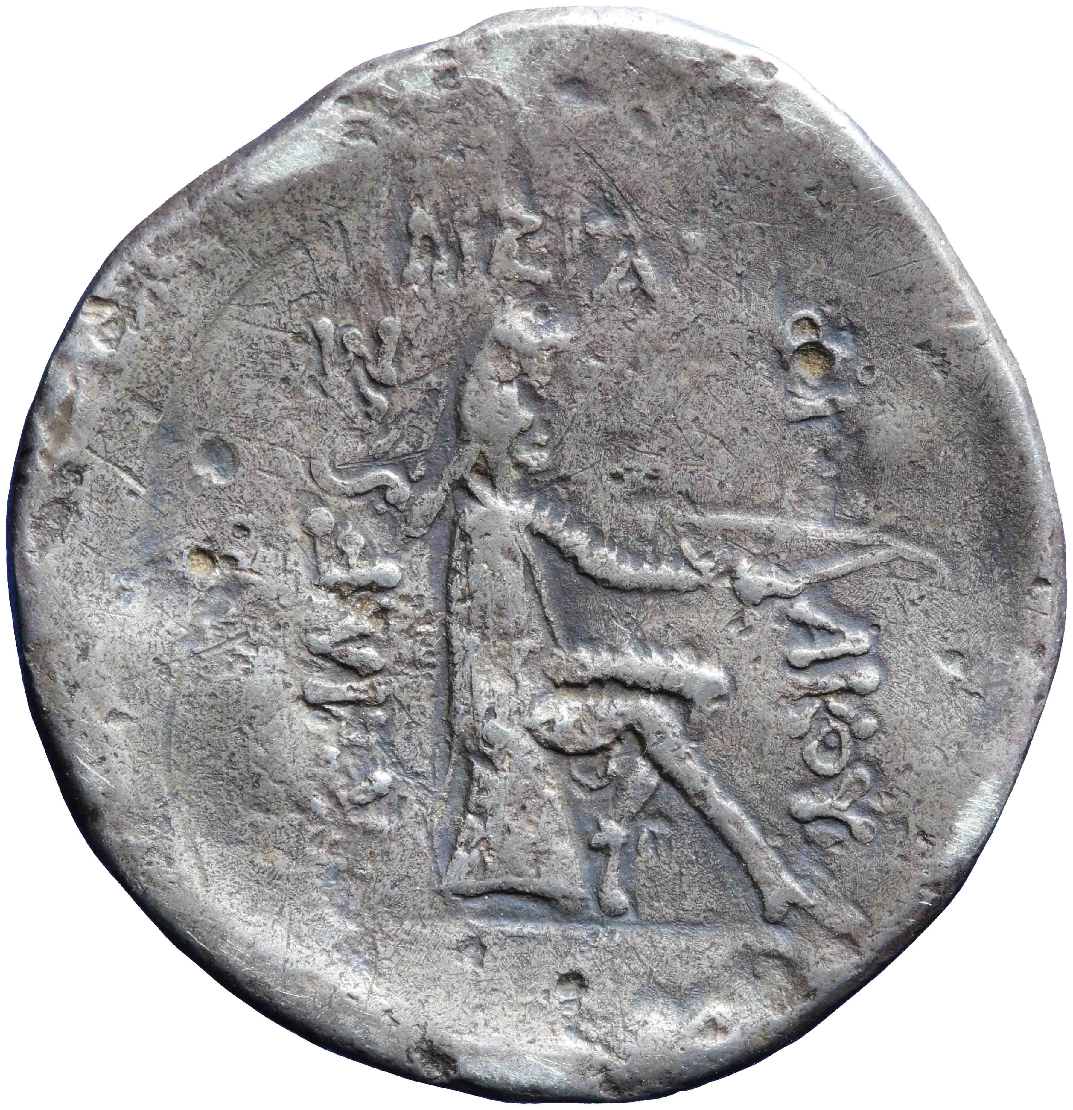 Afbeelding van de keerzijde. drachm. Inventarisnummer:RE-01650