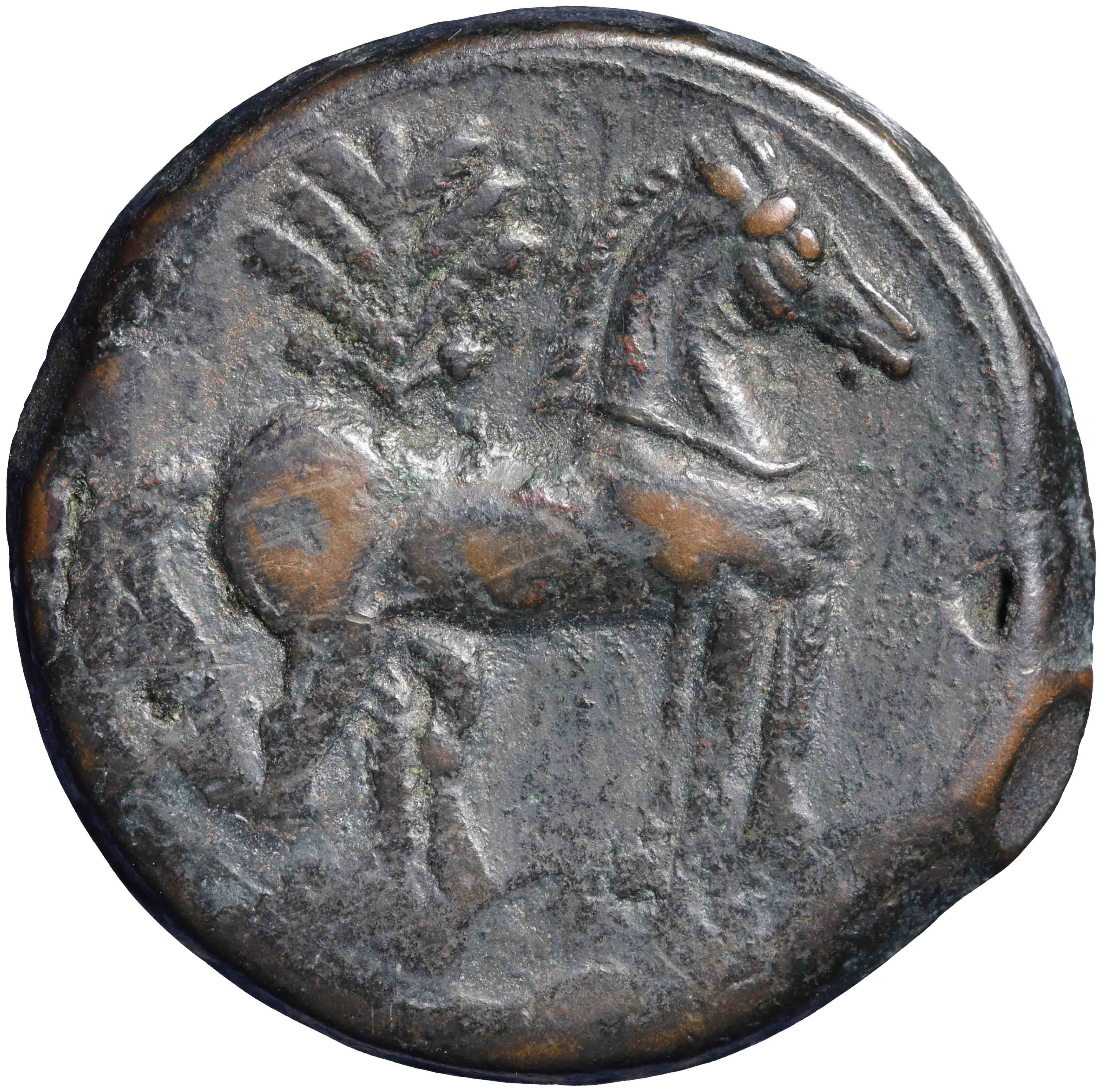 Afbeelding van de keerzijde. trishekel. Inventarisnummer:RE-01970