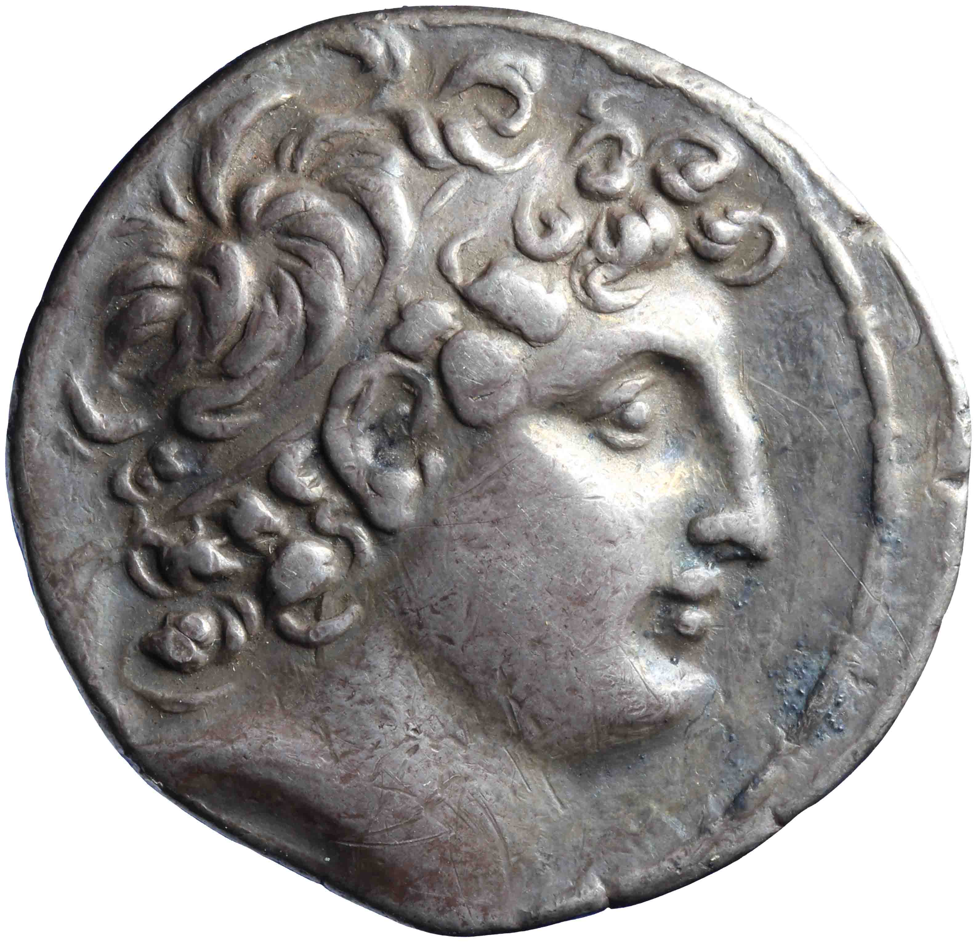 Afbeelding van de voorzijde. tetradrachm. Inventarisnummer:RE-02538