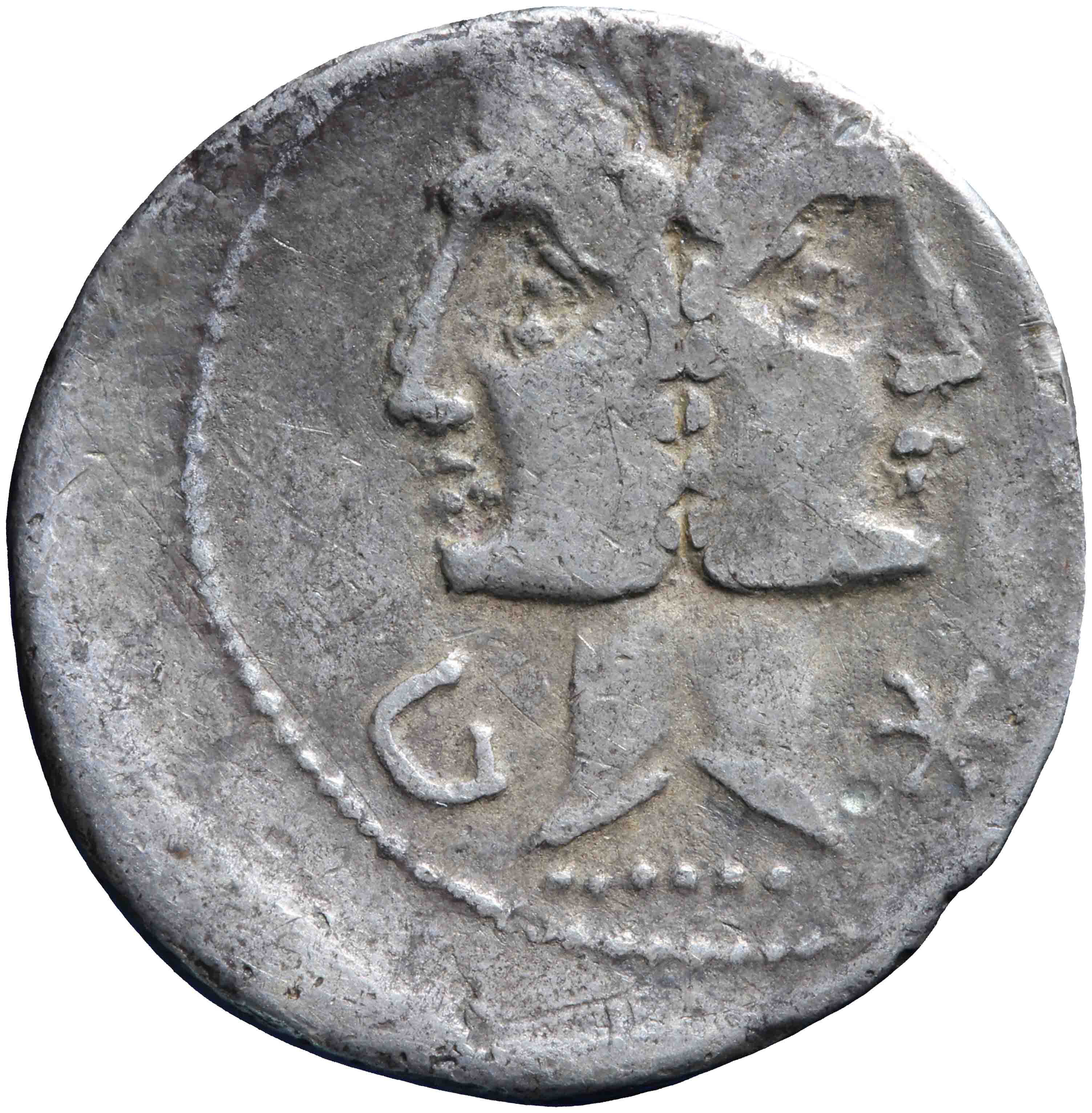 Afbeelding van de voorzijde. denarius. Inventarisnummer:RE-05227