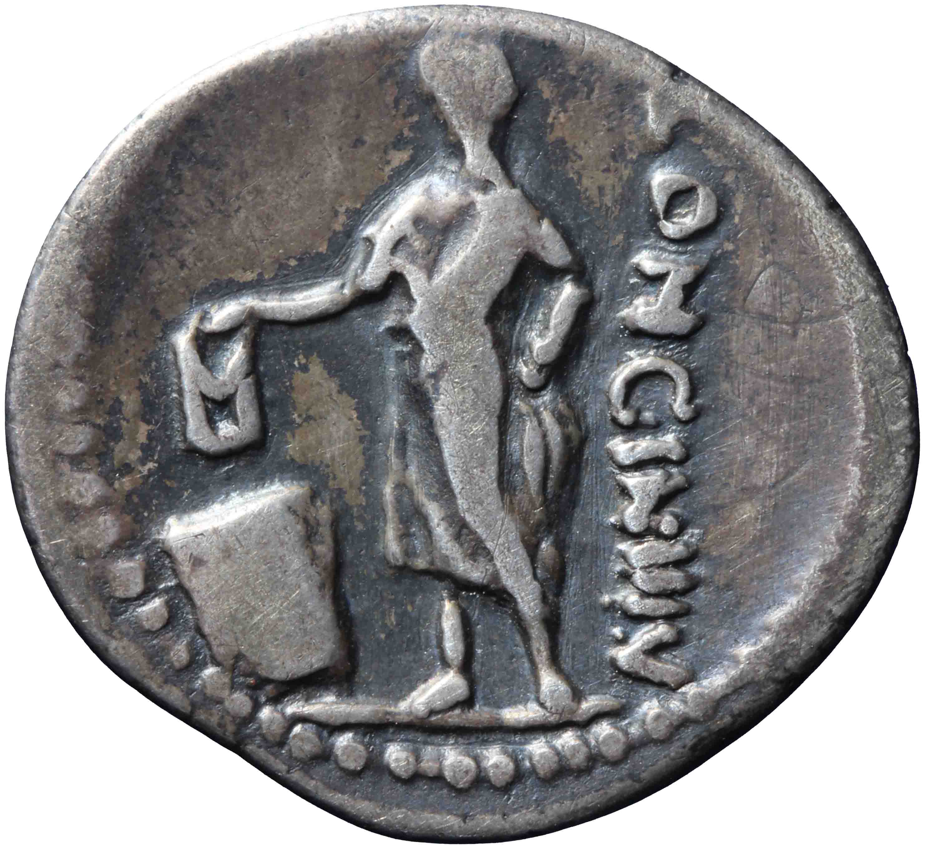 Afbeelding van de keerzijde. denarius. Inventarisnummer:RO-00656