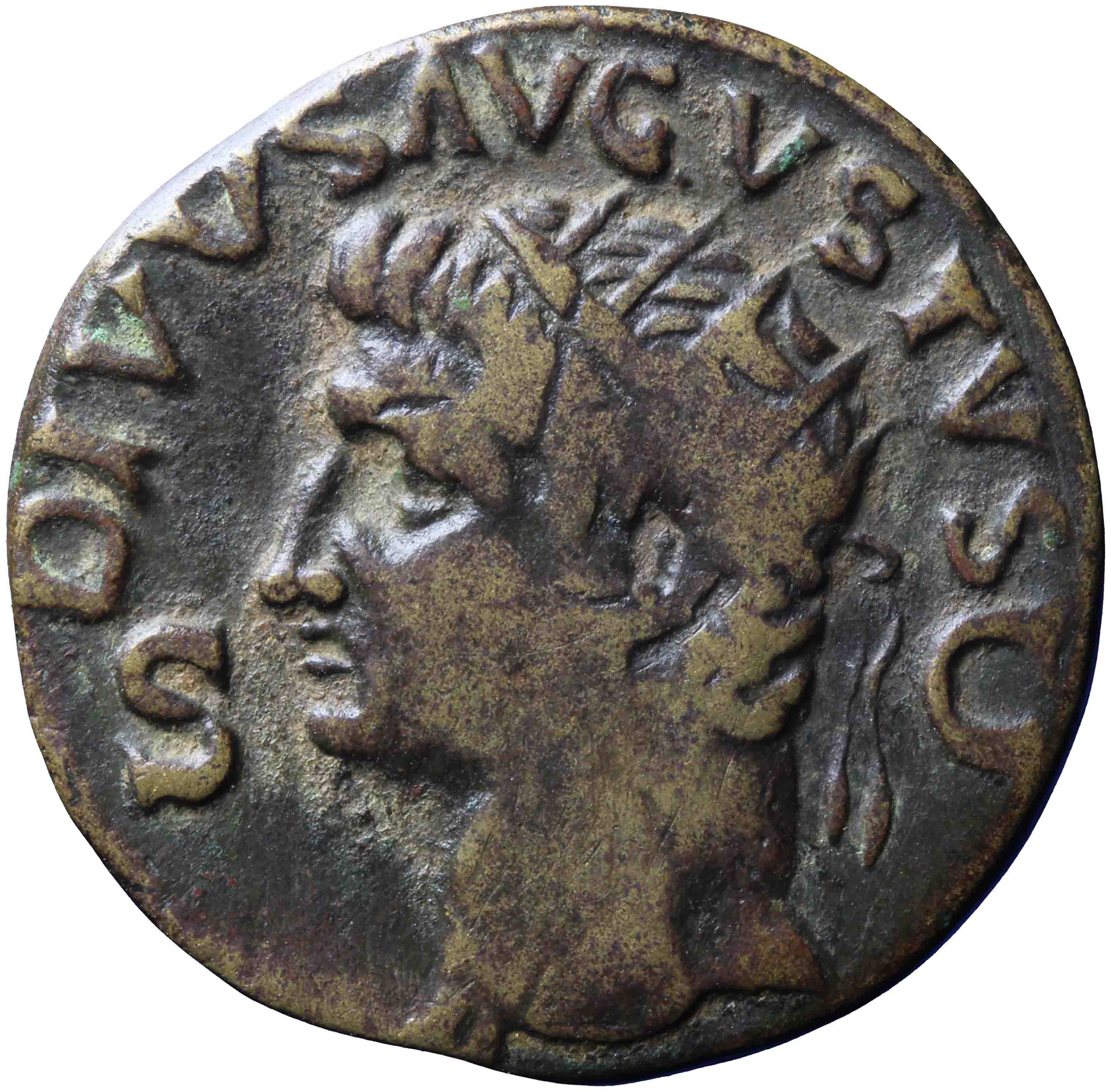 Afbeelding van de voorzijde. dupondius. Inventarisnummer:RO-02007