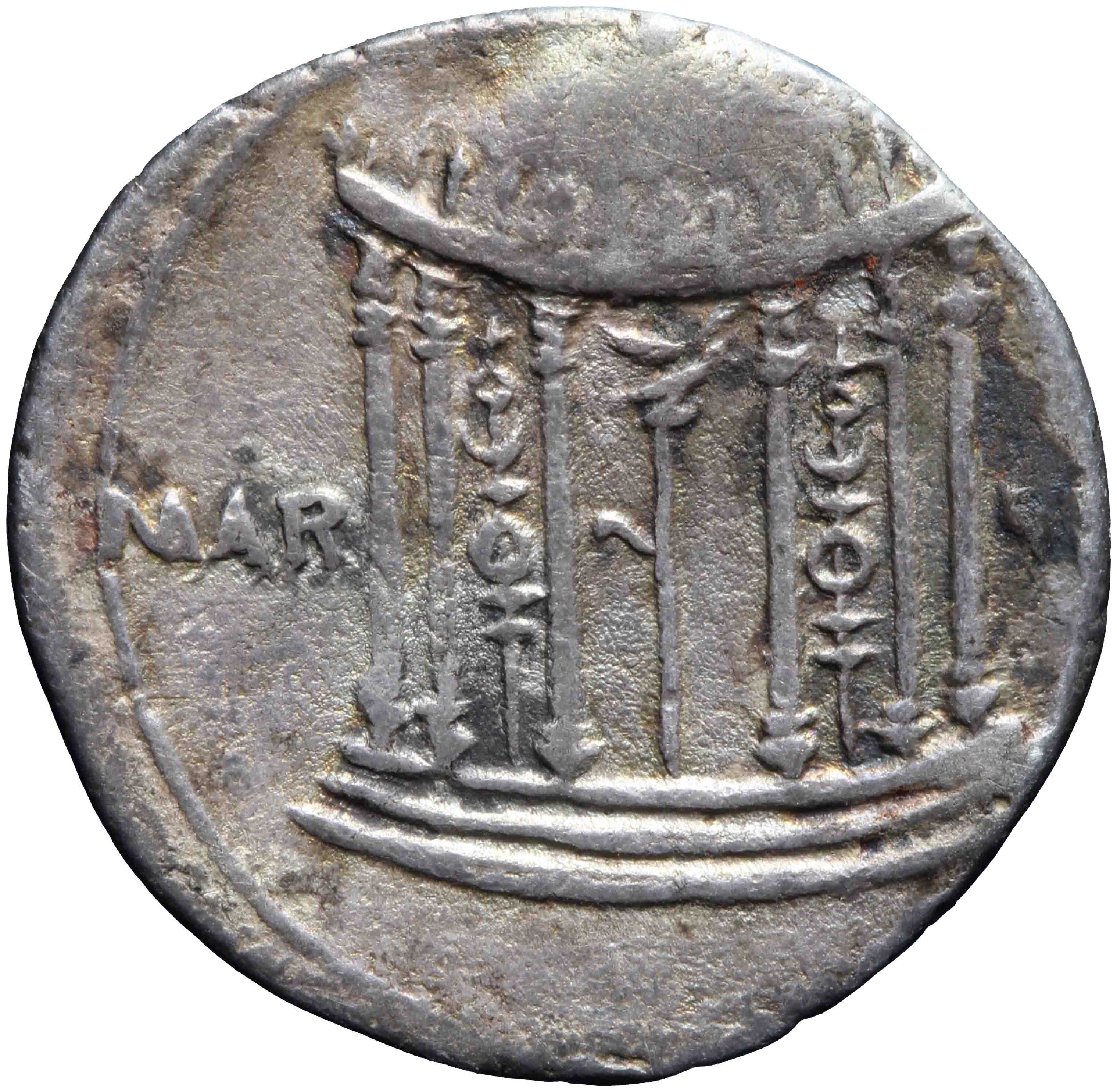 Afbeelding van de keerzijde. denarius. Inventarisnummer:RO-02032