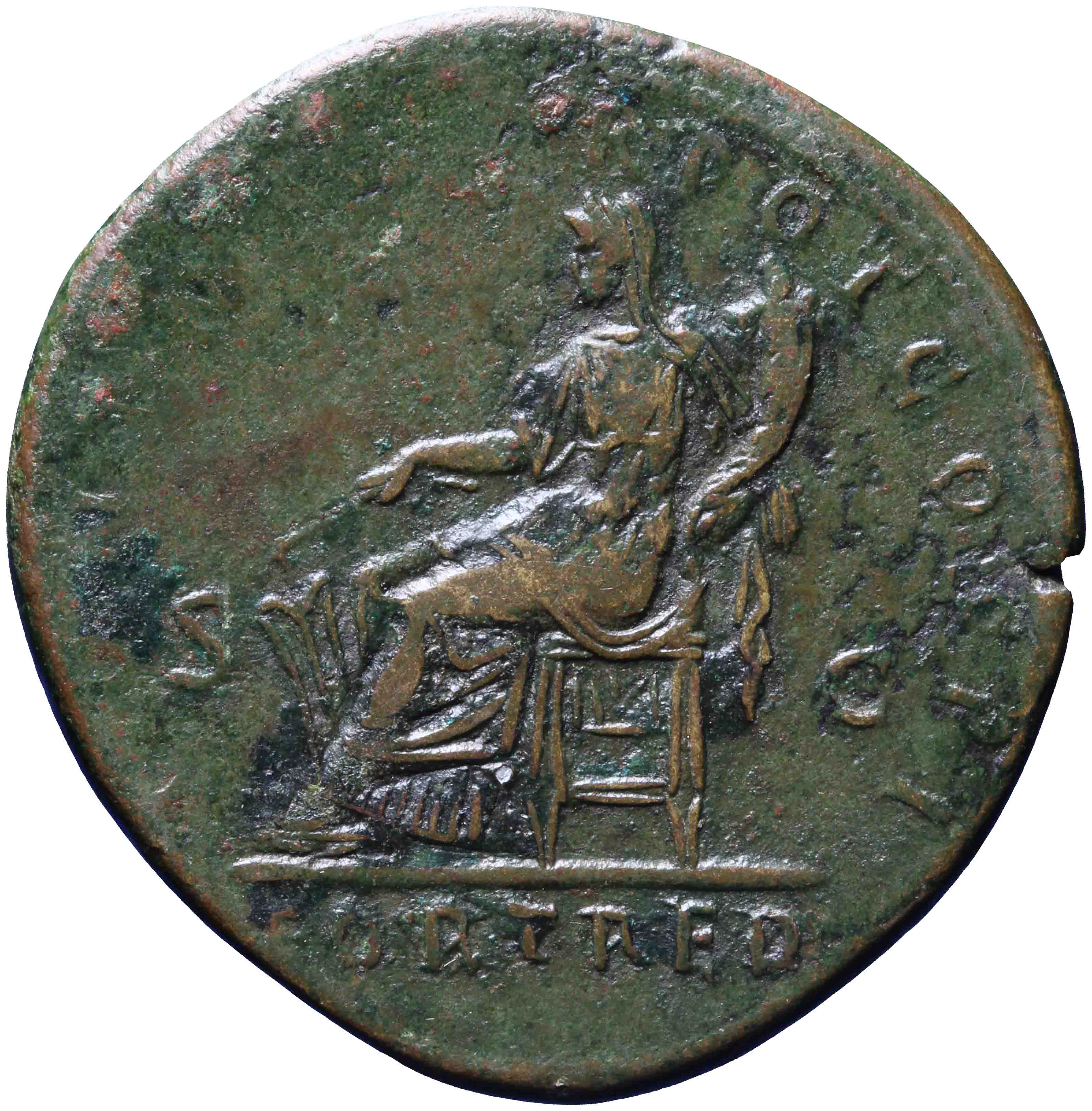 Image of the reverse. sestertius. Inventory number:RO-03992