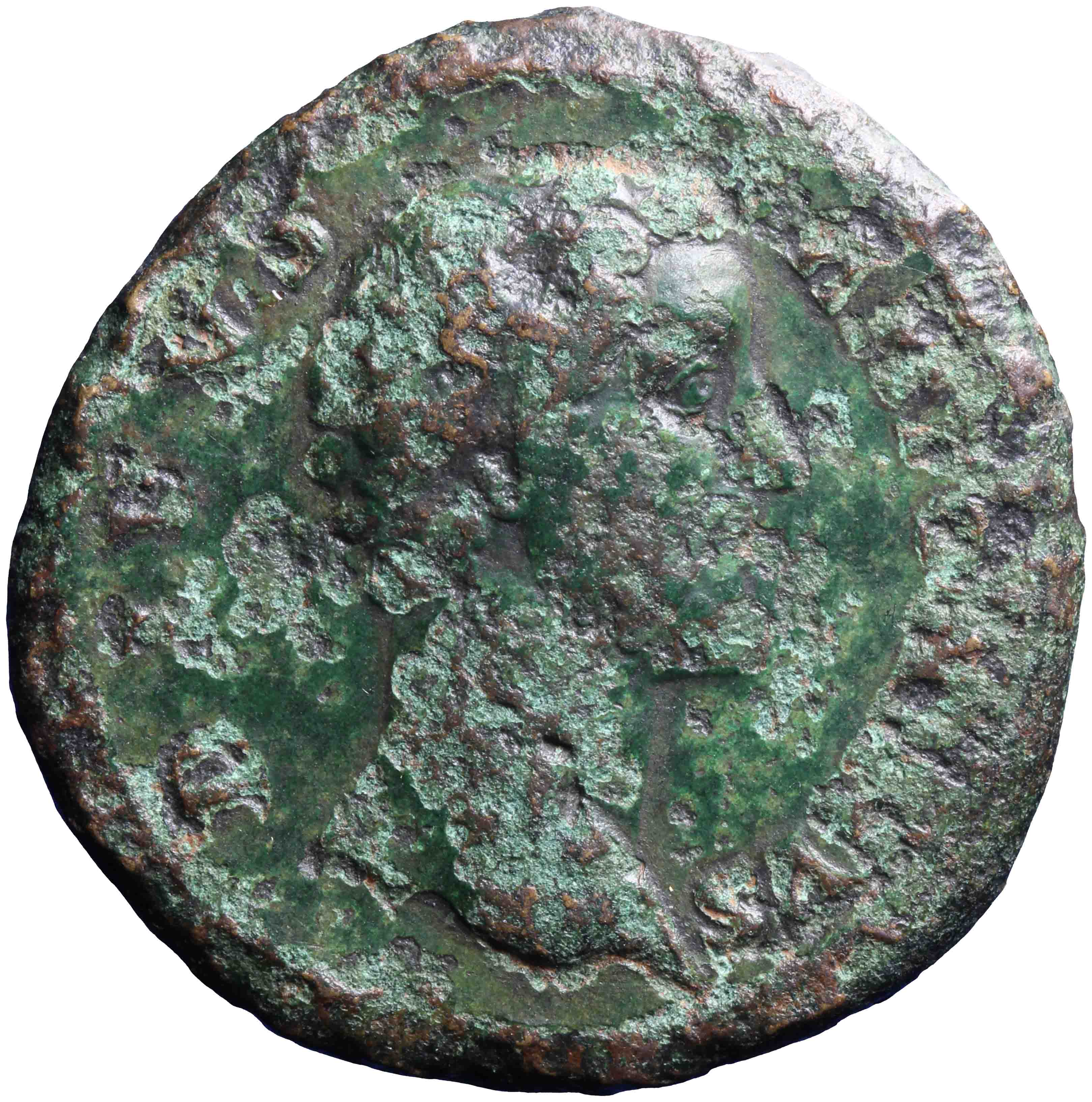 Afbeelding van de voorzijde. sestertius. Inventarisnummer:RO-04375