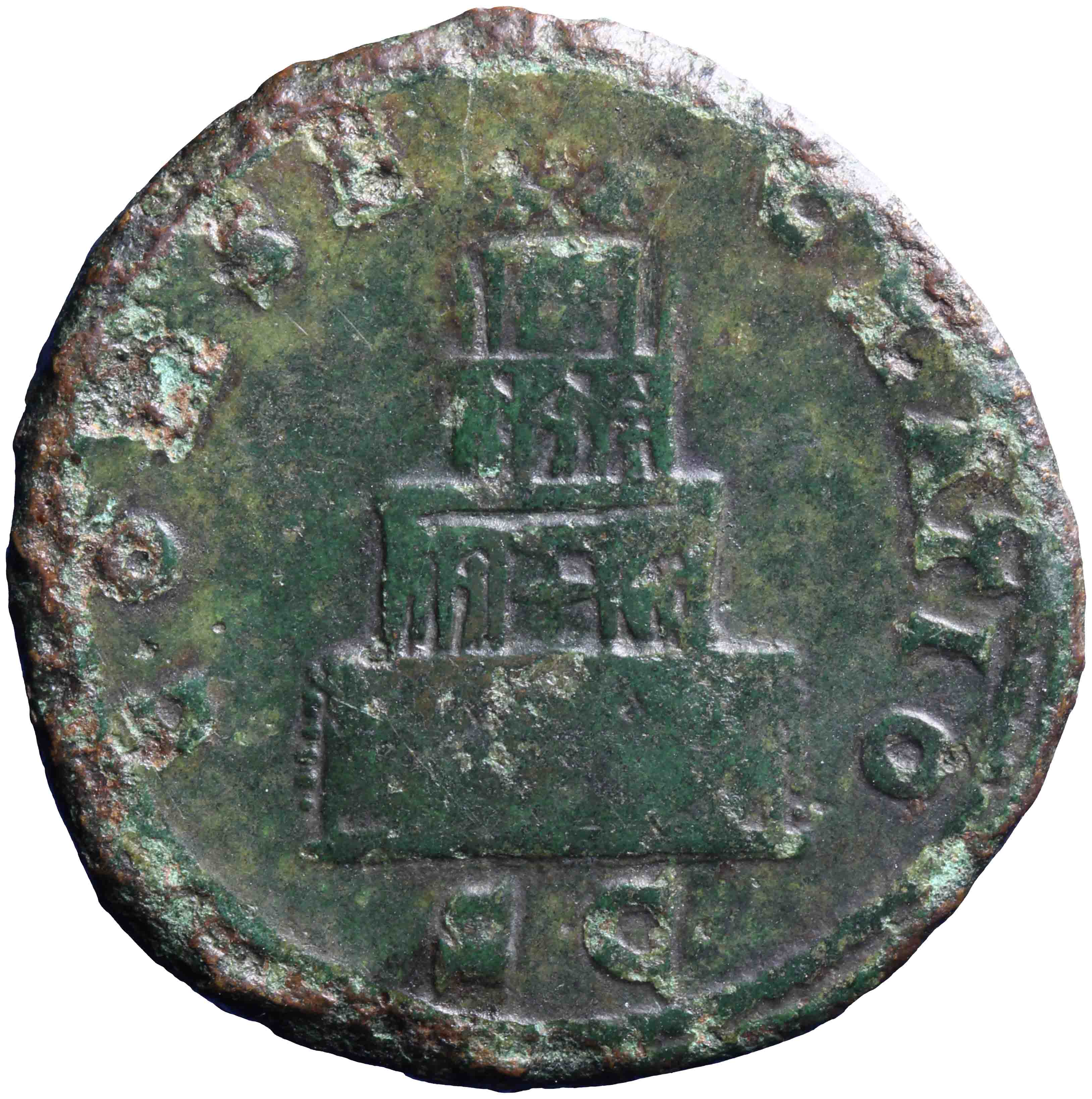 Afbeelding van de keerzijde. sestertius. Inventarisnummer:RO-04375