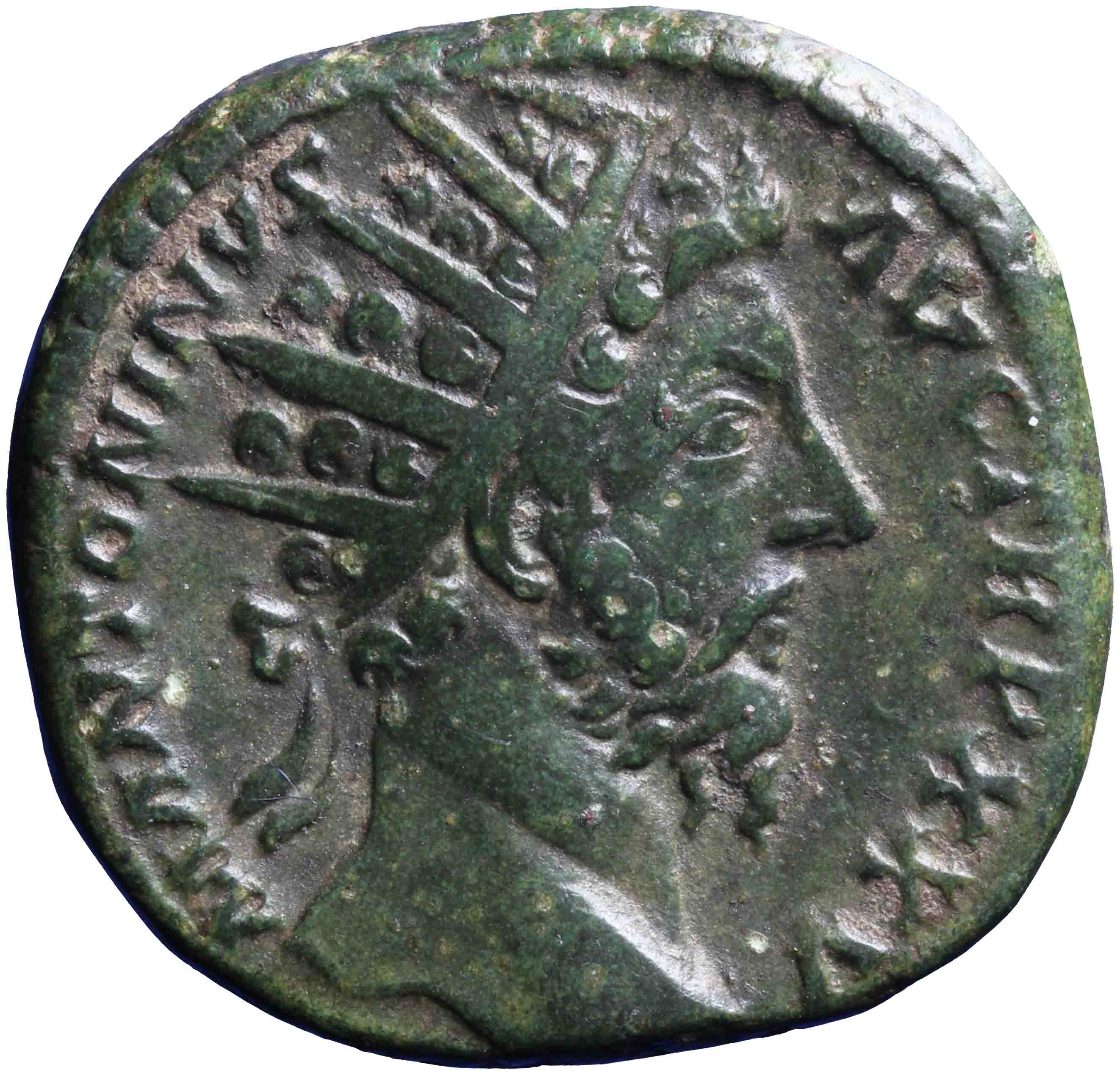 Afbeelding van de voorzijde. dupondius. Inventarisnummer:RO-05136
