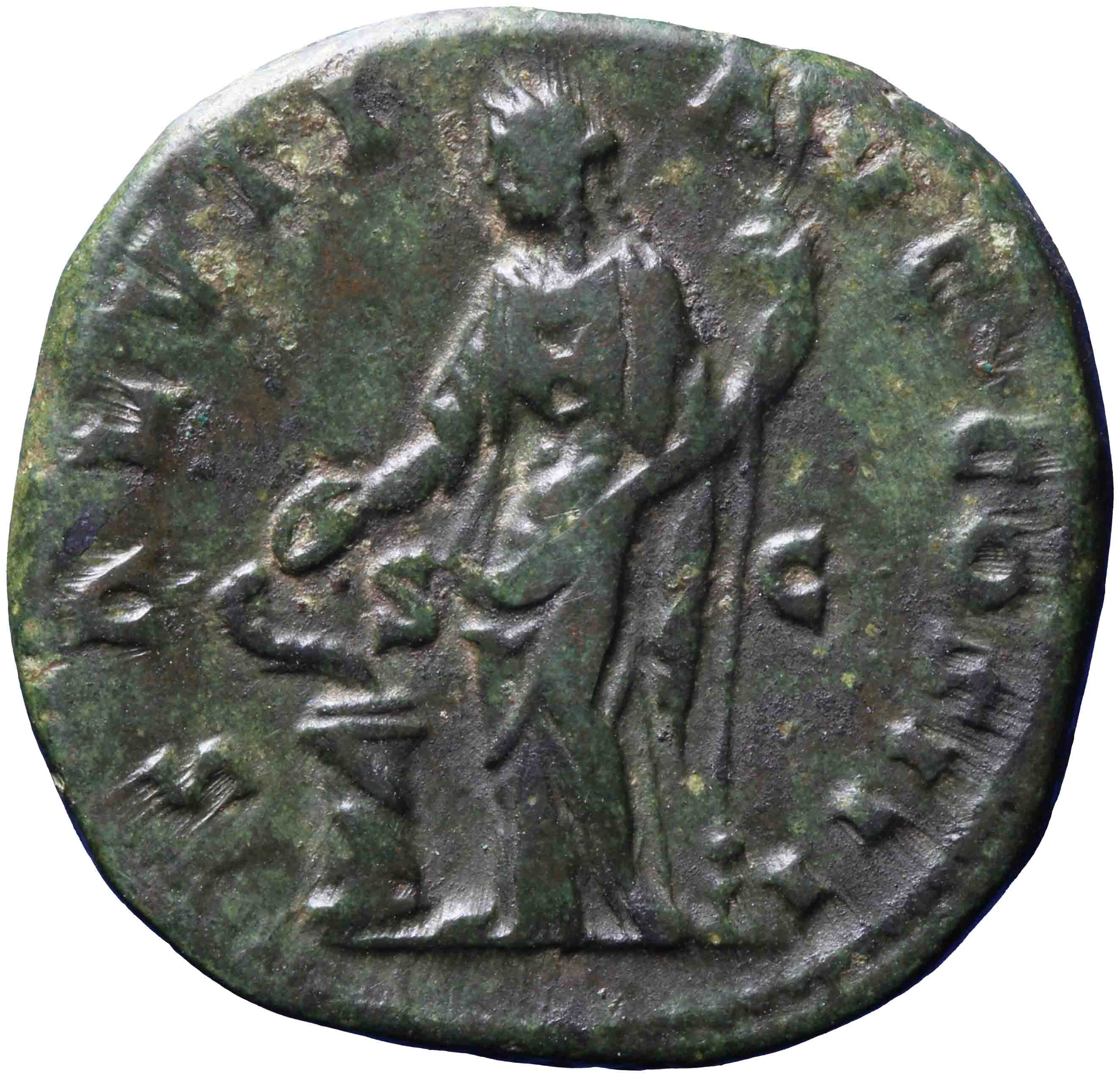 Afbeelding van de keerzijde. dupondius. Inventarisnummer:RO-05136