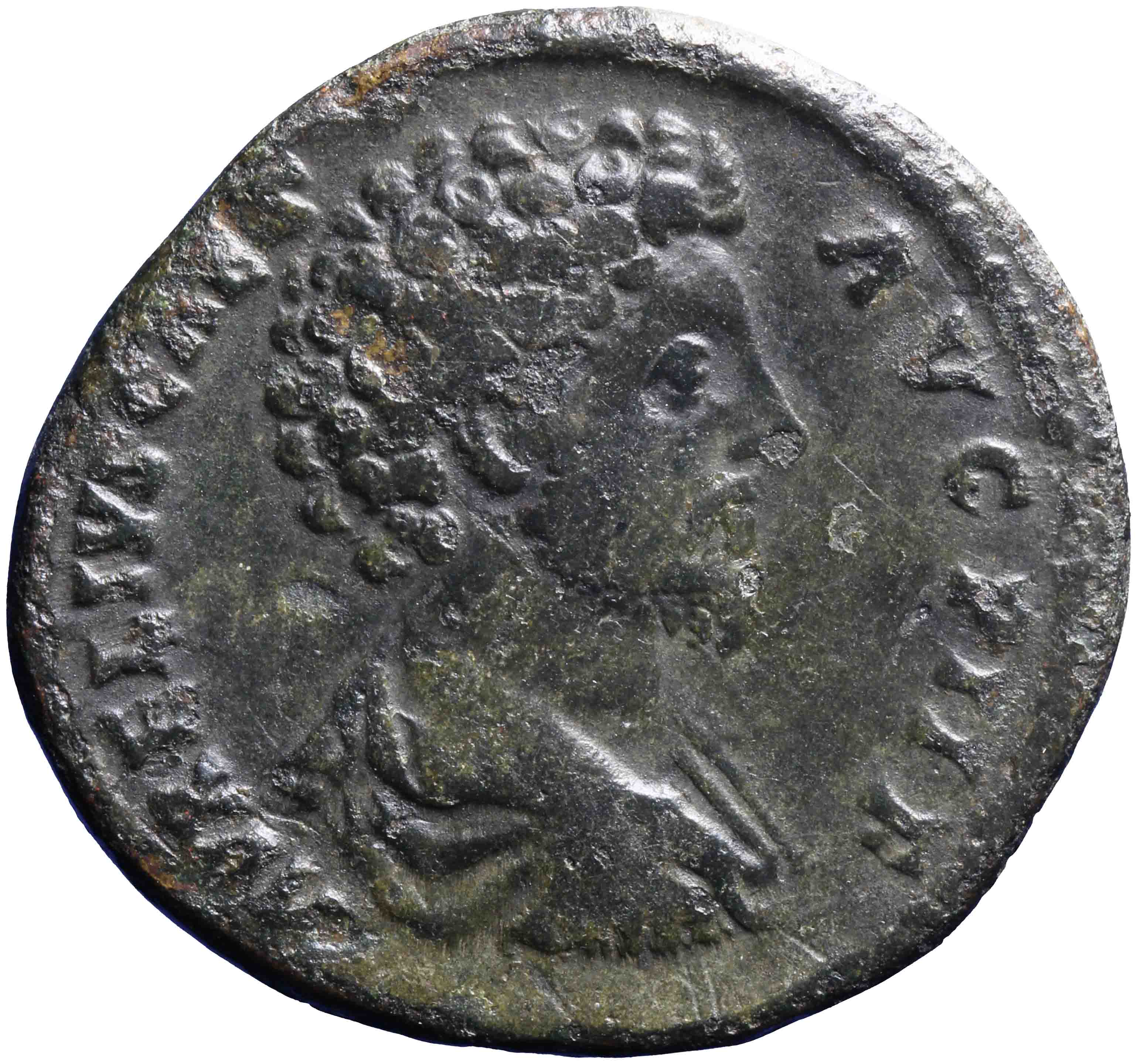 Afbeelding van de voorzijde. sestertius. Inventarisnummer:RO-05187