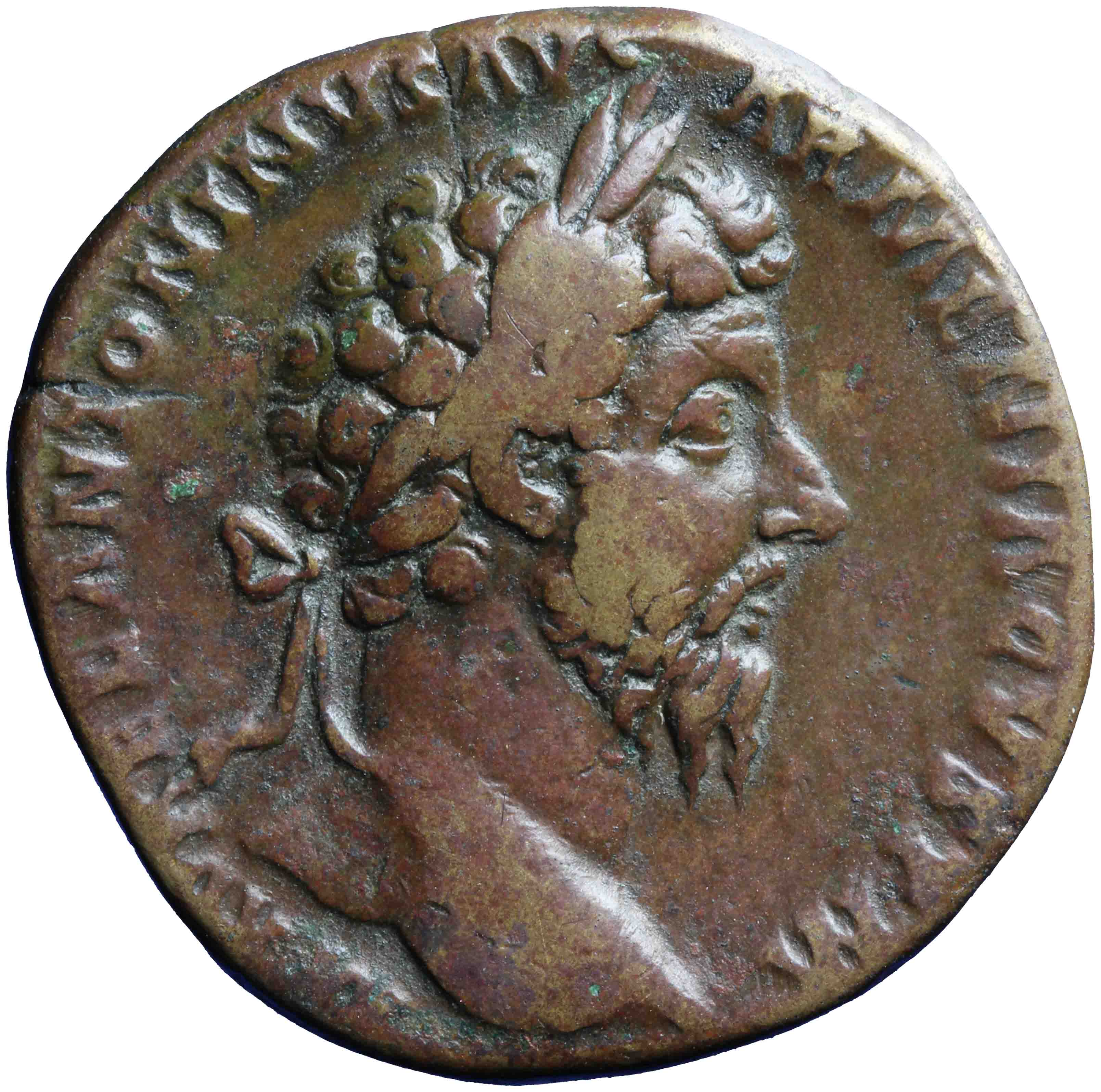 Afbeelding van de voorzijde. sestertius. Inventarisnummer:RO-05194