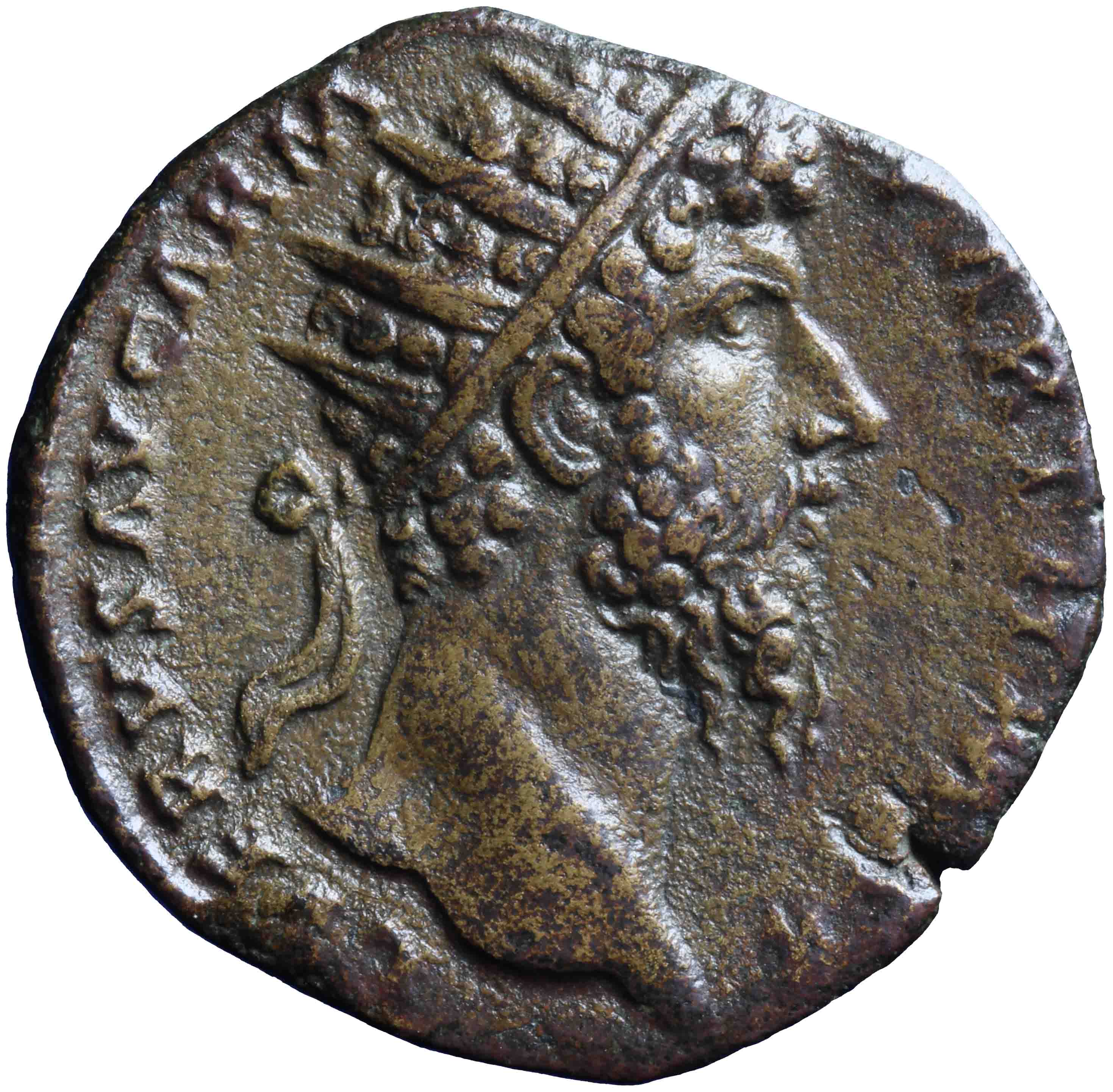 Afbeelding van de voorzijde. dupondius. Inventarisnummer:RO-05511