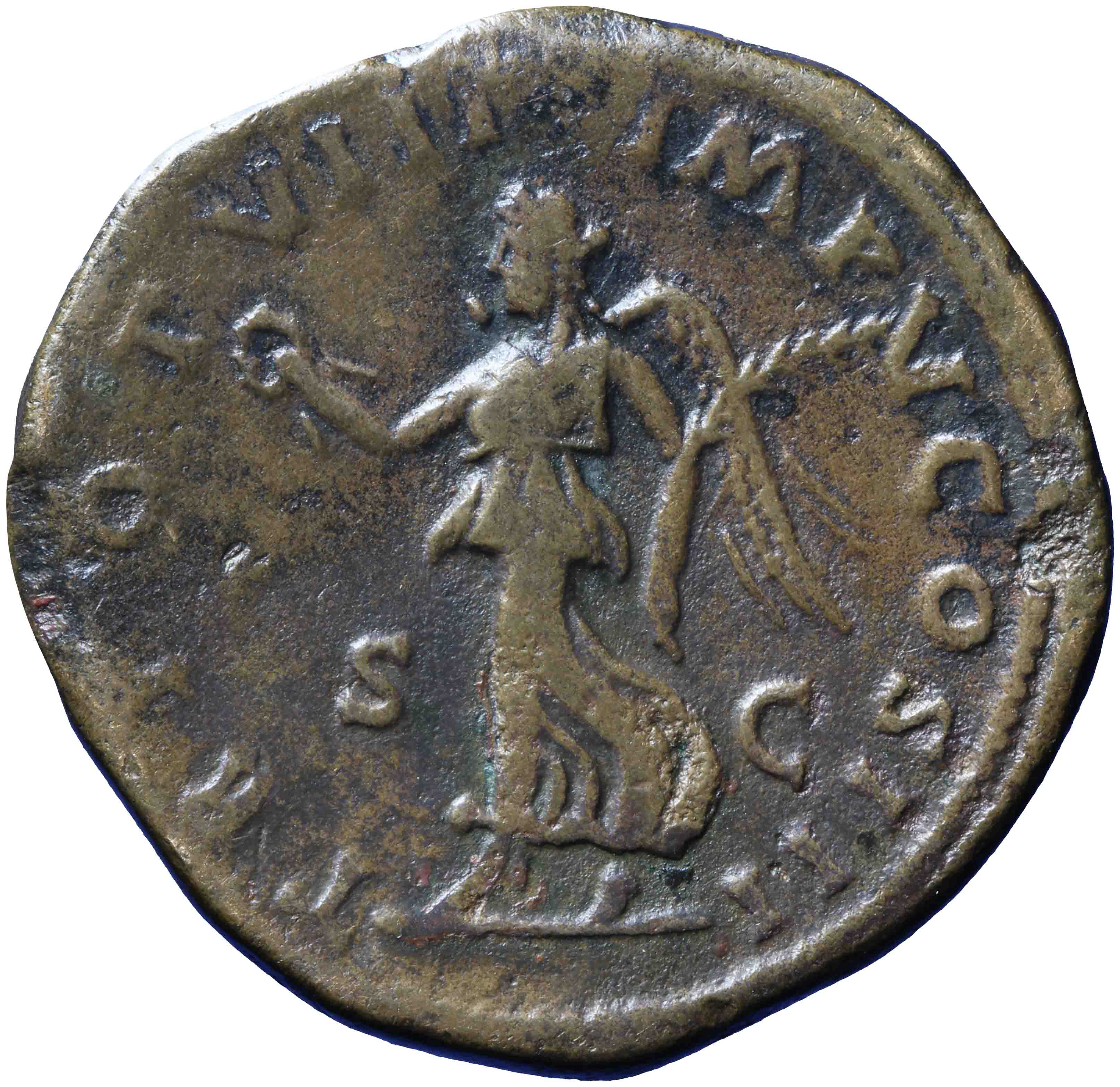 Image of the reverse. sestertius. Inventory number:RO-05514