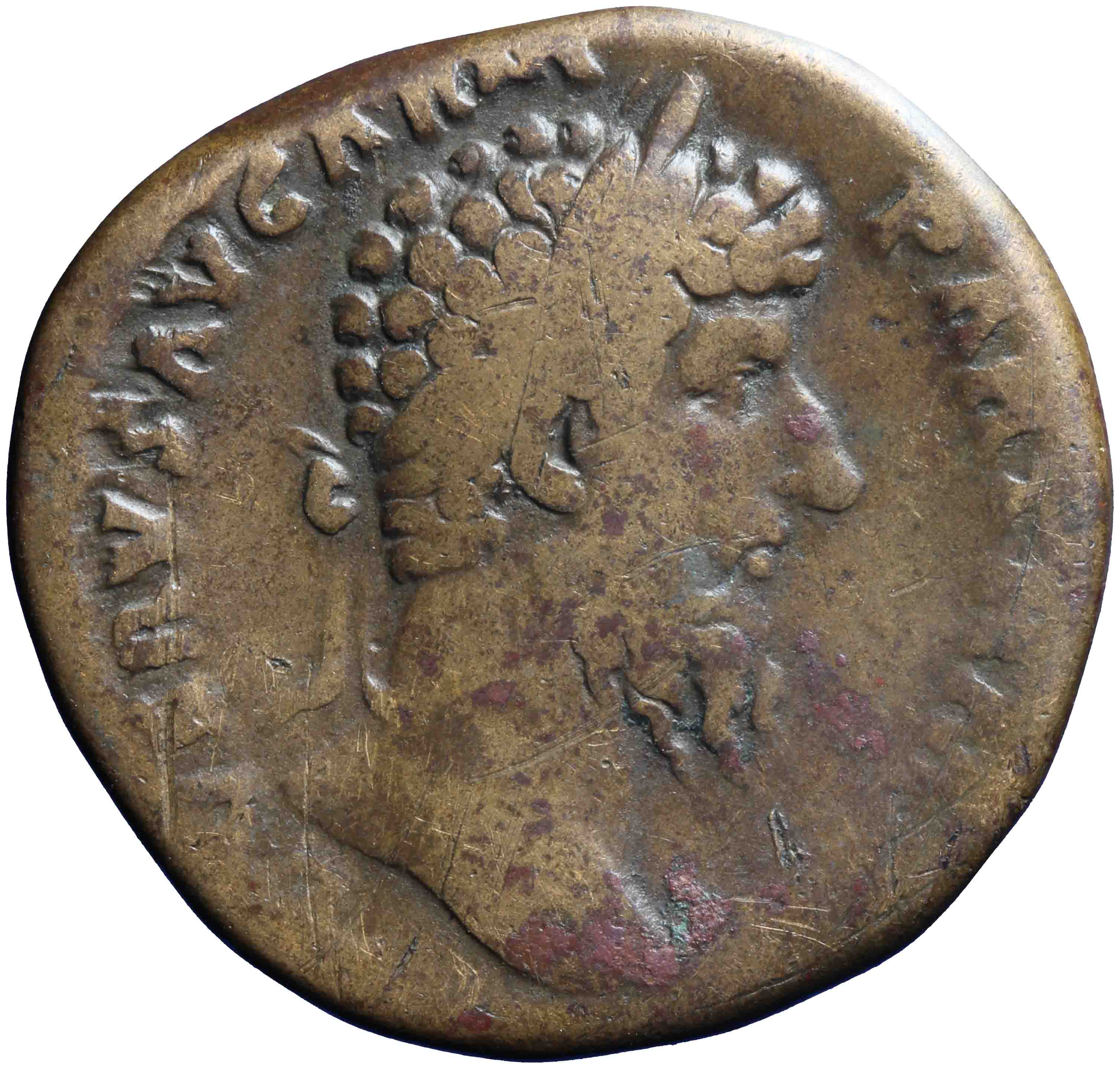 Afbeelding van de voorzijde. sestertius. Inventarisnummer:RO-05515