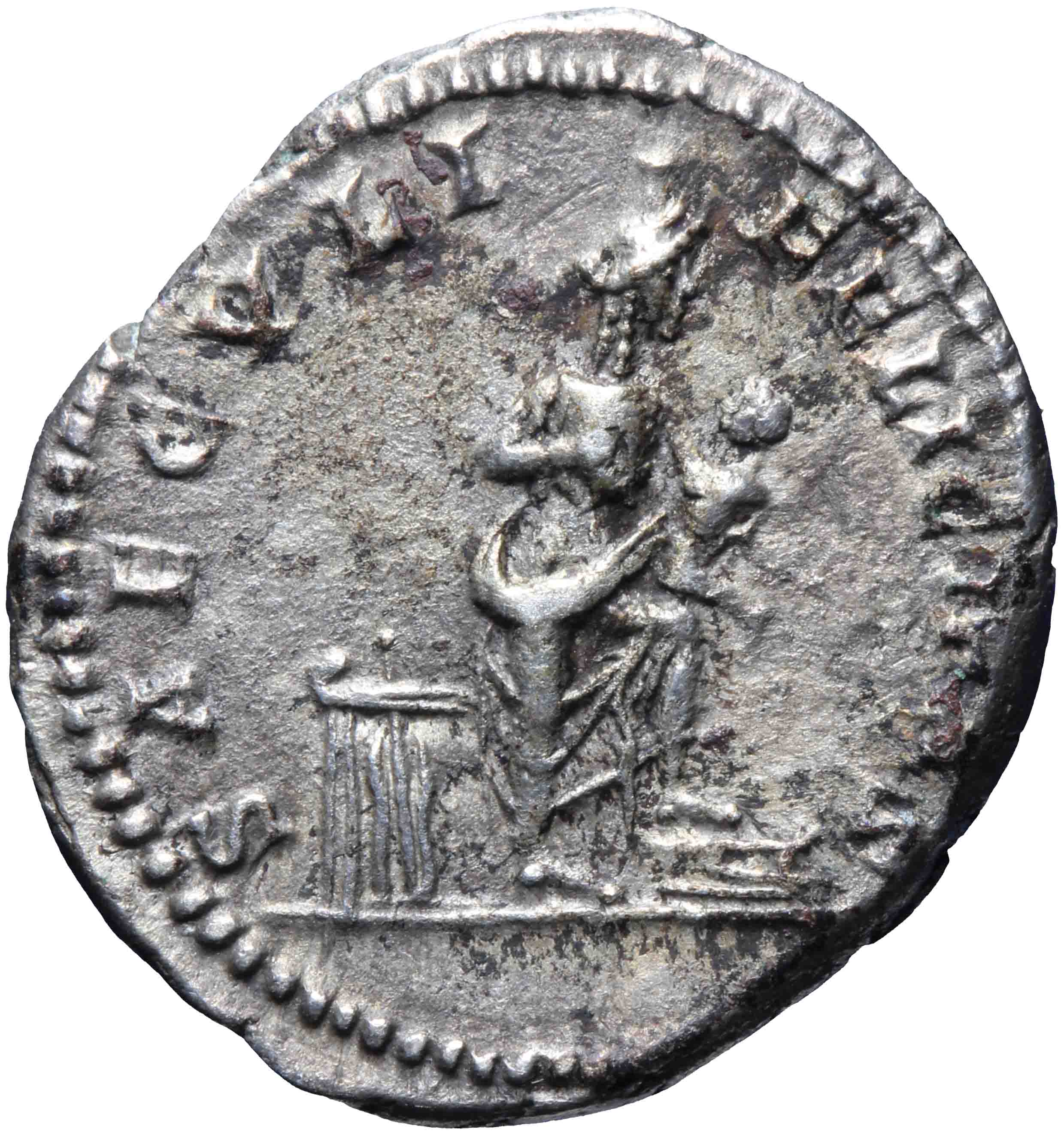 Afbeelding van de keerzijde. denarius. Inventarisnummer:RO-06259