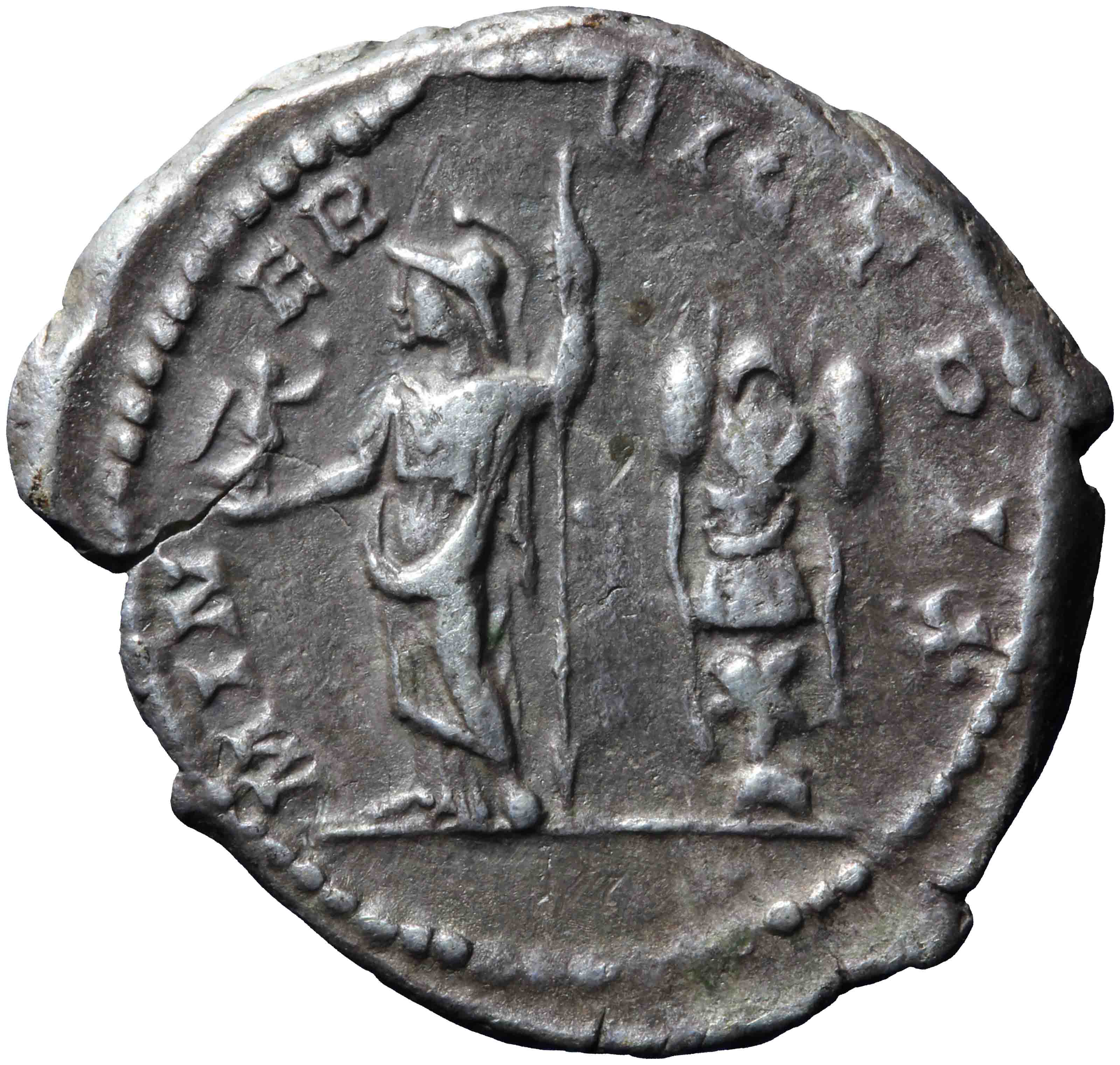 Afbeelding van de keerzijde. denarius. Inventarisnummer:RO-06322