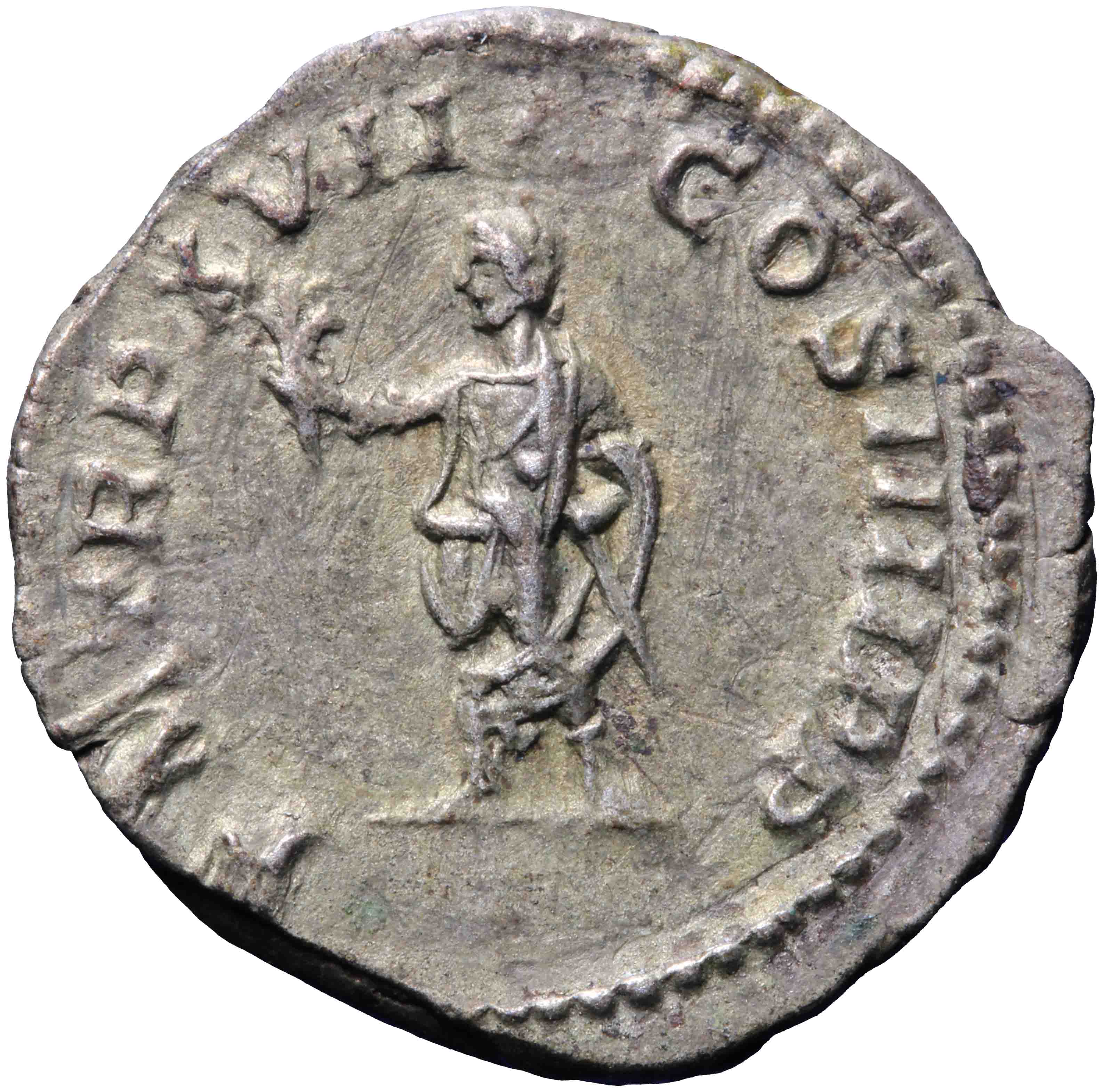 Afbeelding van de keerzijde. denarius. Inventarisnummer:RO-06352