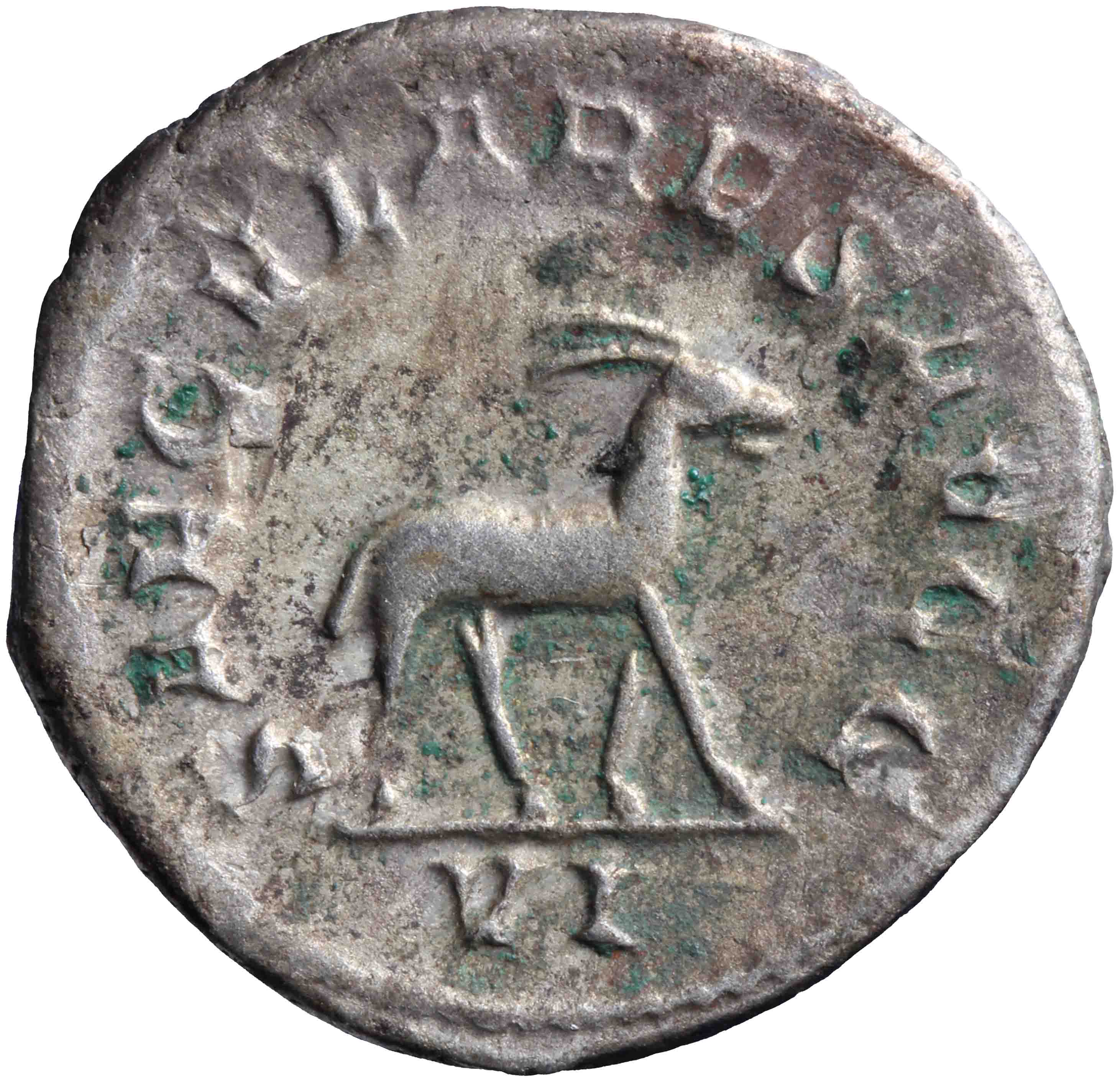 Afbeelding van de keerzijde. antoninianus. Inventarisnummer:RO-07528