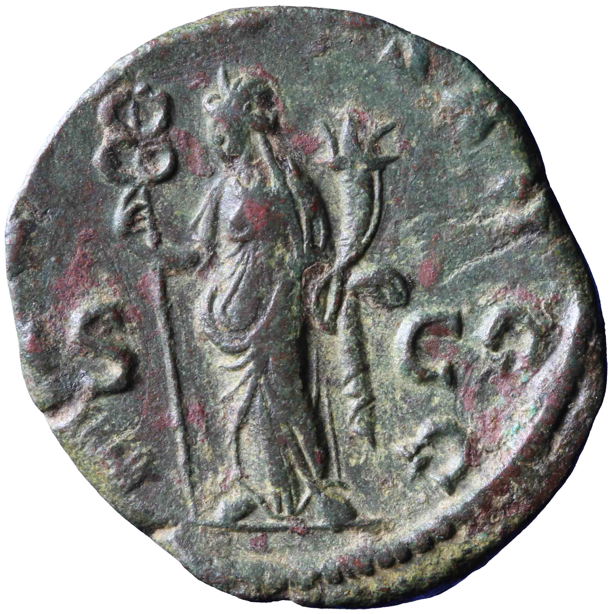 Afbeelding van de keerzijde. sestertius. Inventarisnummer:RO-07944
