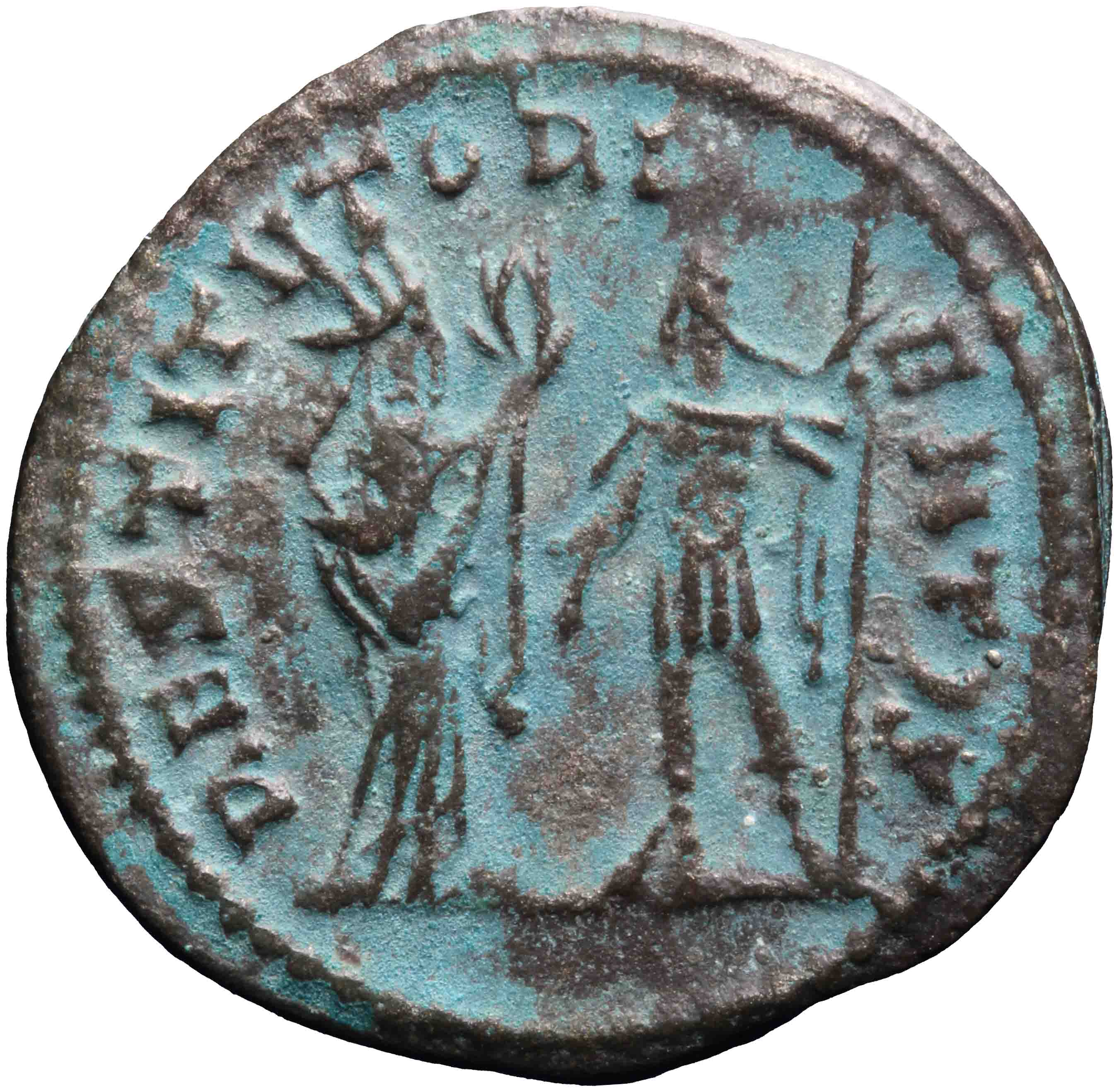 Afbeelding van de keerzijde. antoninianus. Inventarisnummer:RO-07988