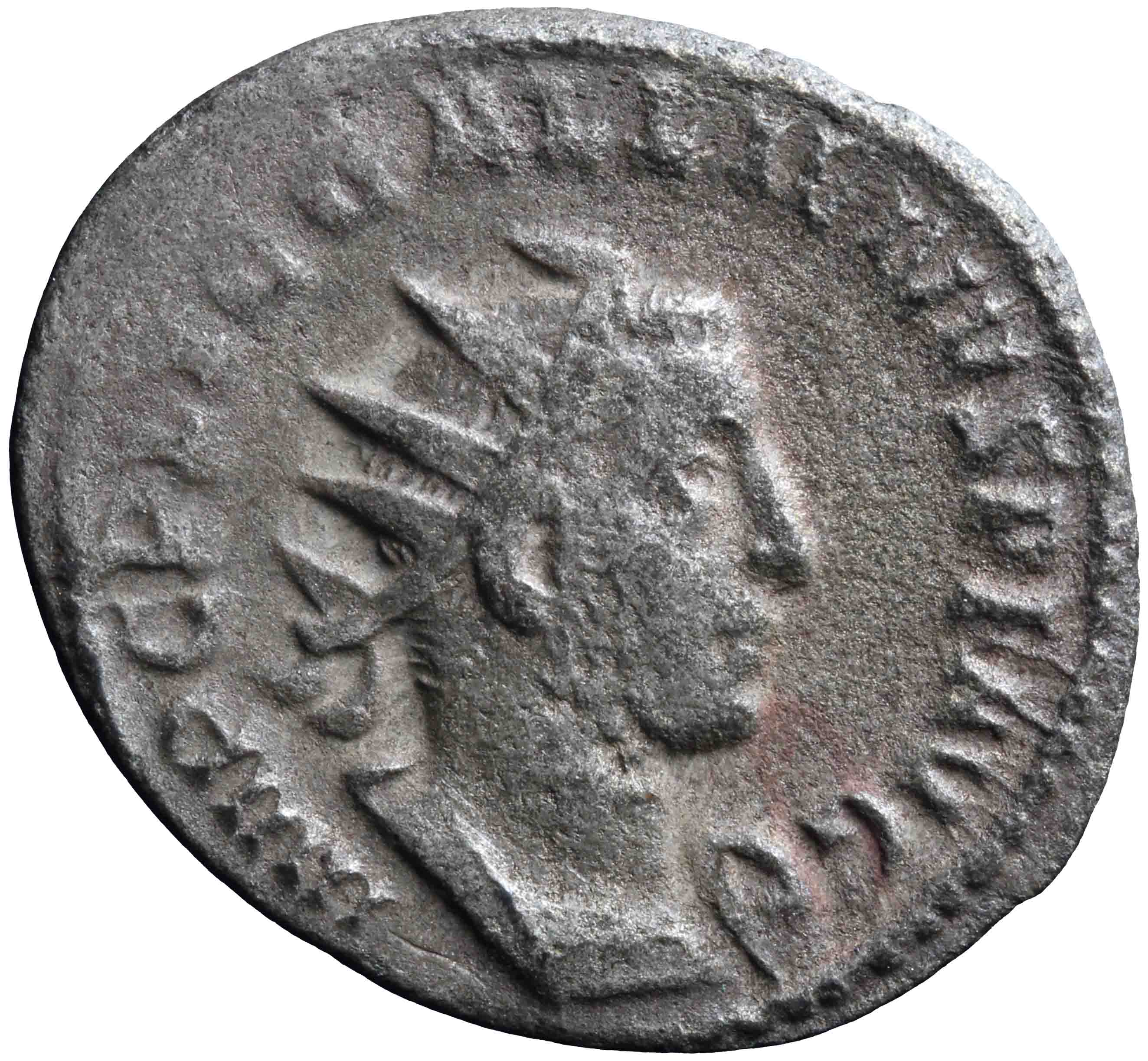 Afbeelding van de voorzijde. antoninianus. Inventarisnummer:RO-08347