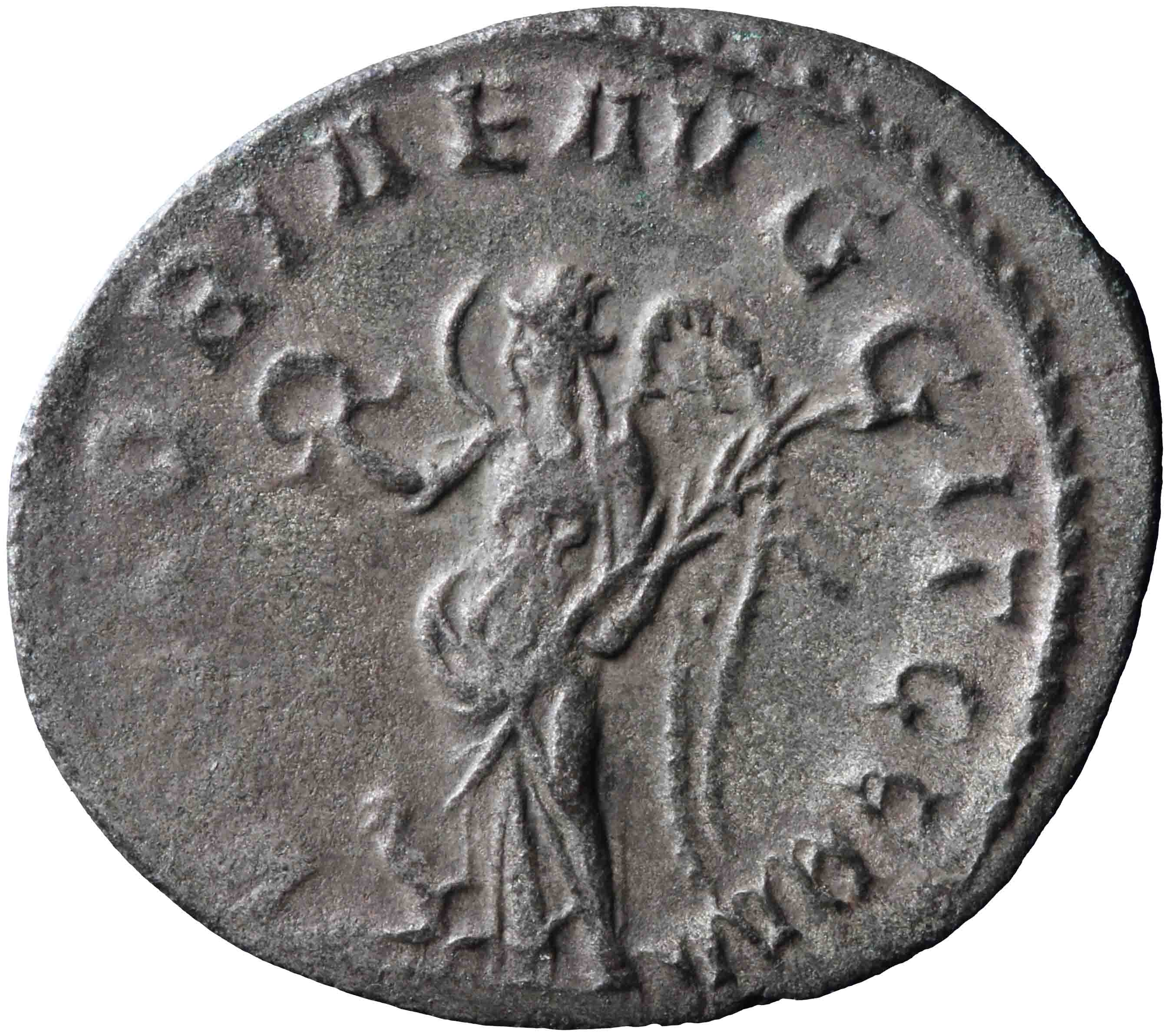 Afbeelding van de keerzijde. antoninianus. Inventarisnummer:RO-08347