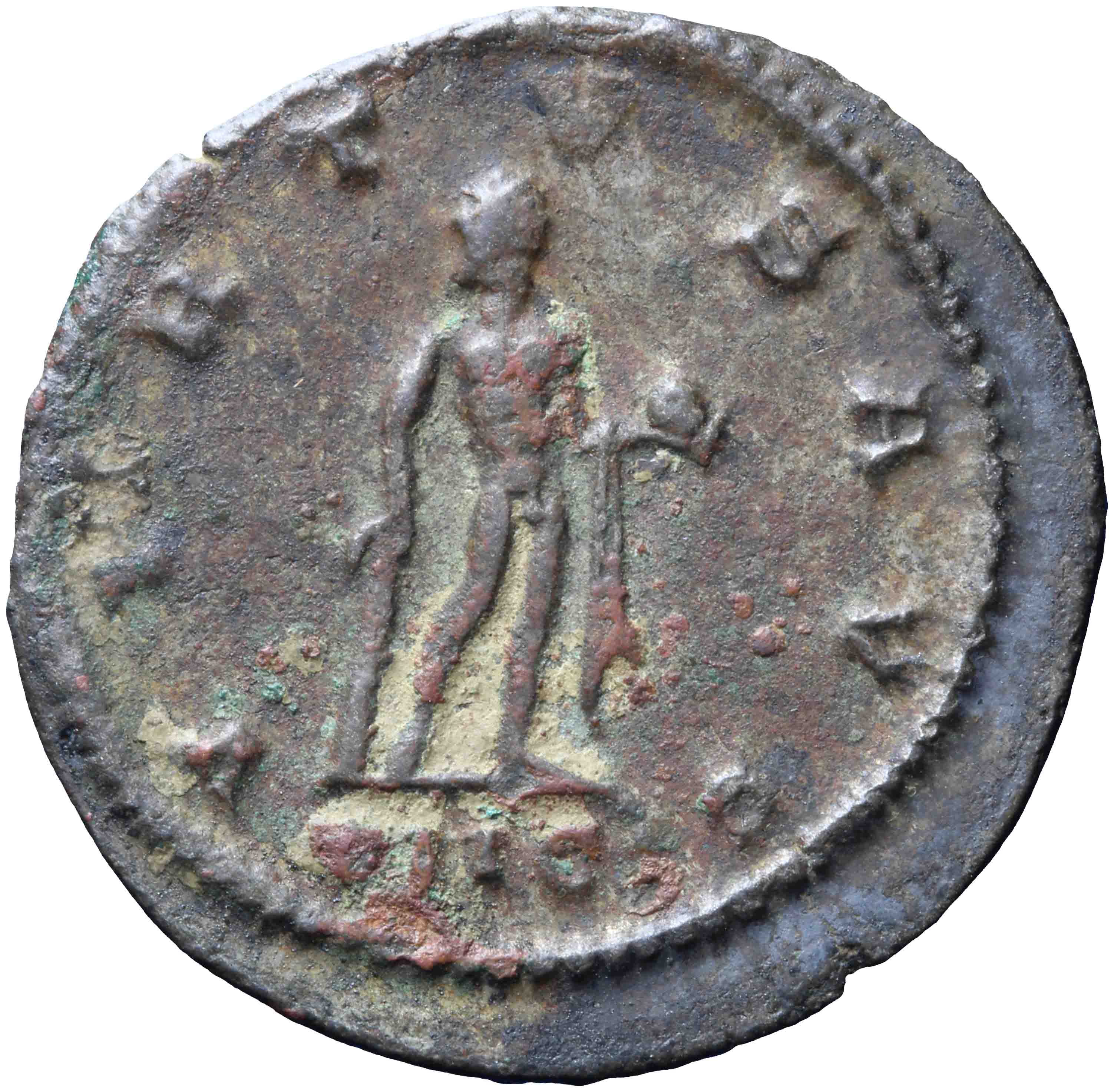 Afbeelding van de keerzijde. antoninianus. Inventarisnummer:RO-08363