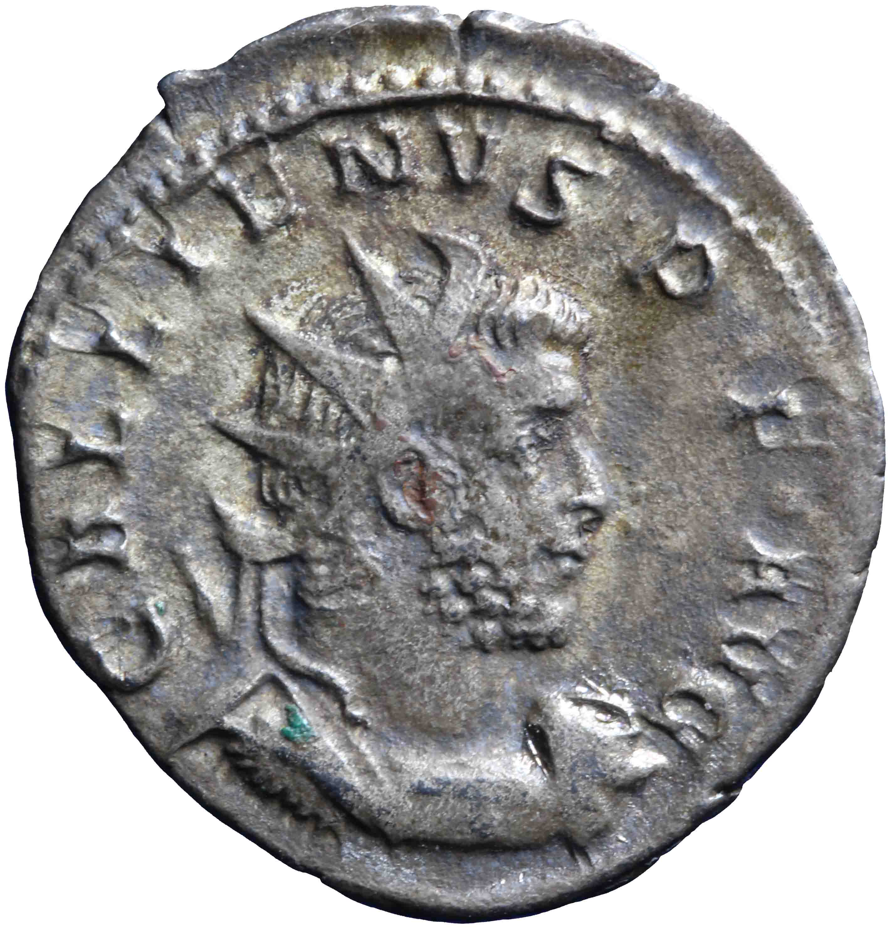 Afbeelding van de voorzijde. antoninianus. Inventarisnummer:RO-08376