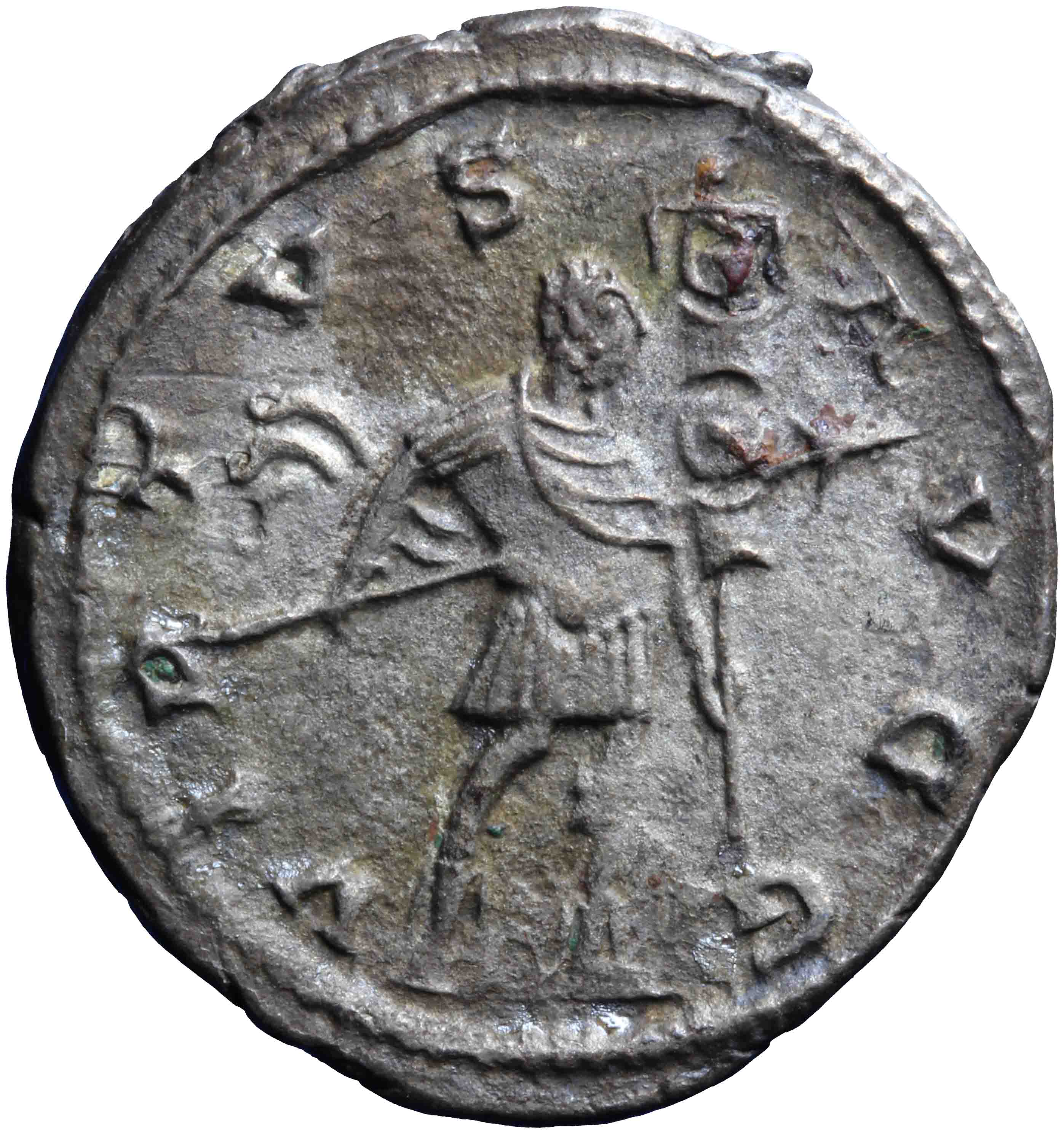 Afbeelding van de keerzijde. antoninianus. Inventarisnummer:RO-08376