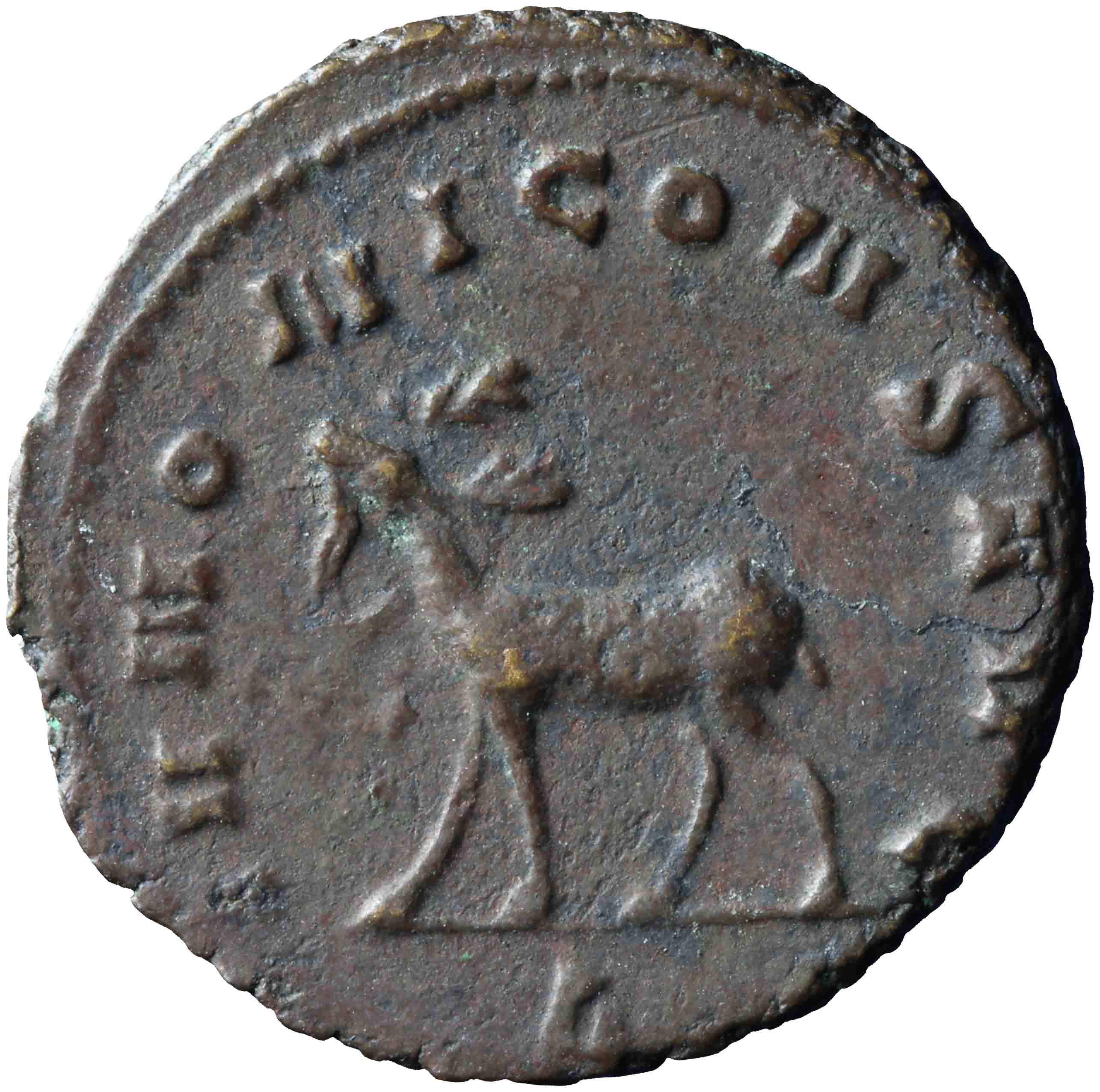Afbeelding van de keerzijde. antoninianus. Inventarisnummer:RO-08425
