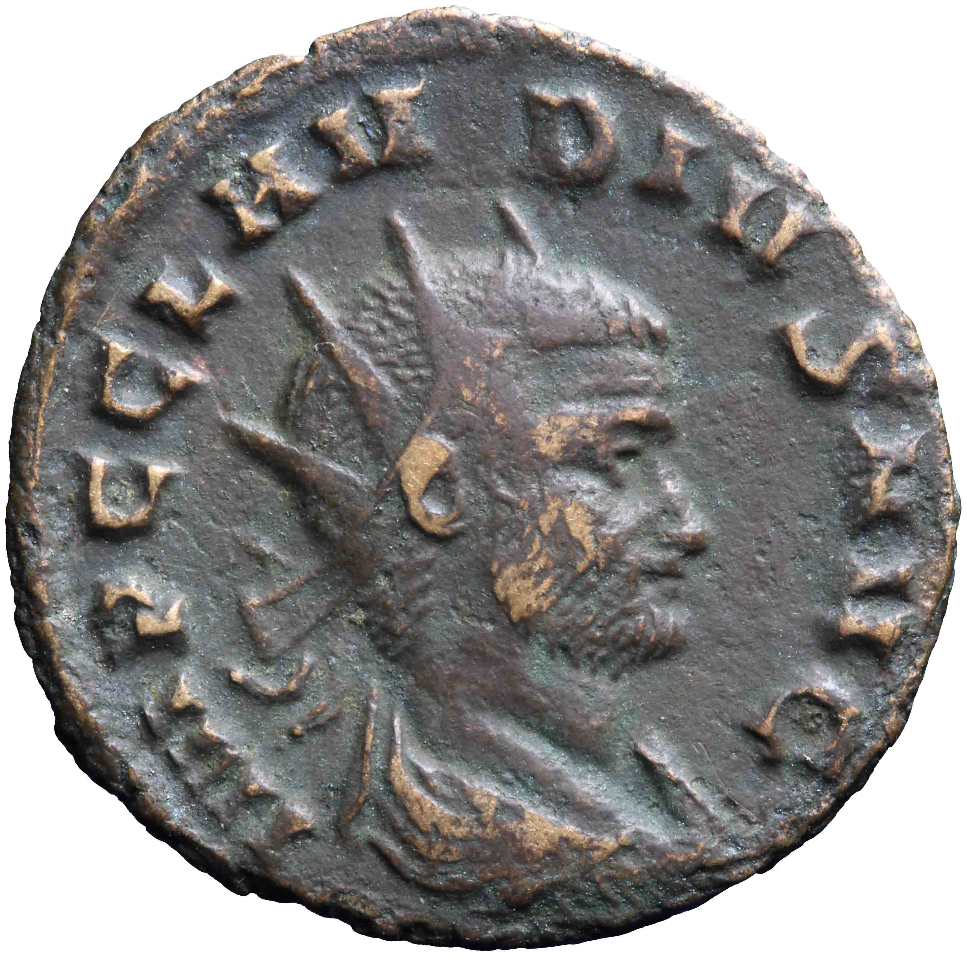 Afbeelding van de voorzijde. antoninianus. Inventarisnummer:RO-09008