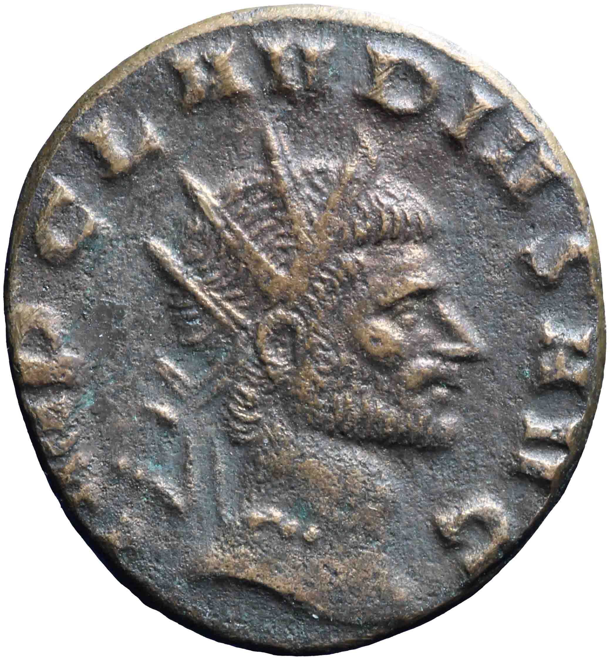 Afbeelding van de voorzijde. antoninianus. Inventarisnummer:RO-09034